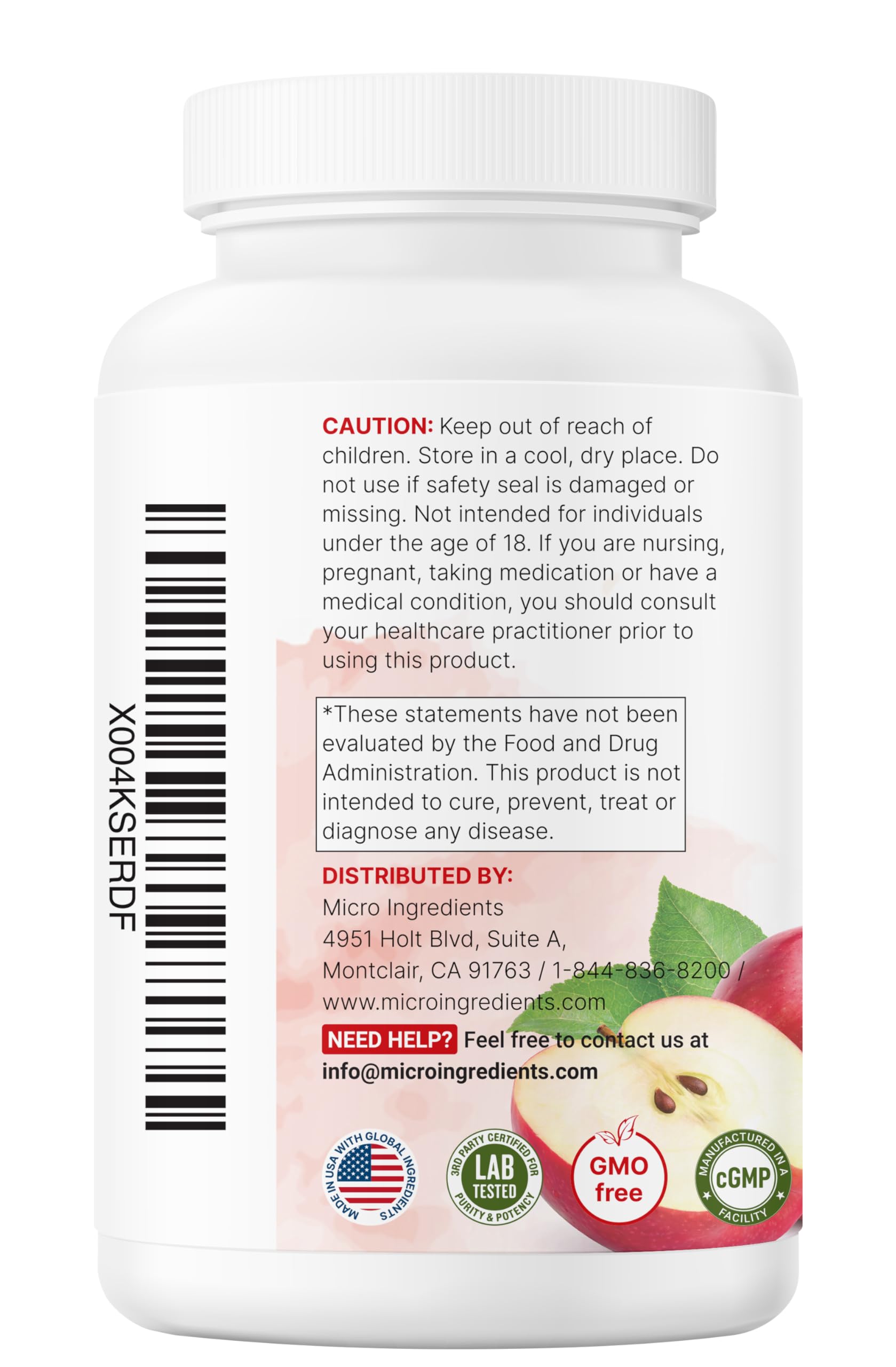 Apple Cider Vinegar Capsules 4800mg for Digestion, Appetite & Immune Support 300 Ct