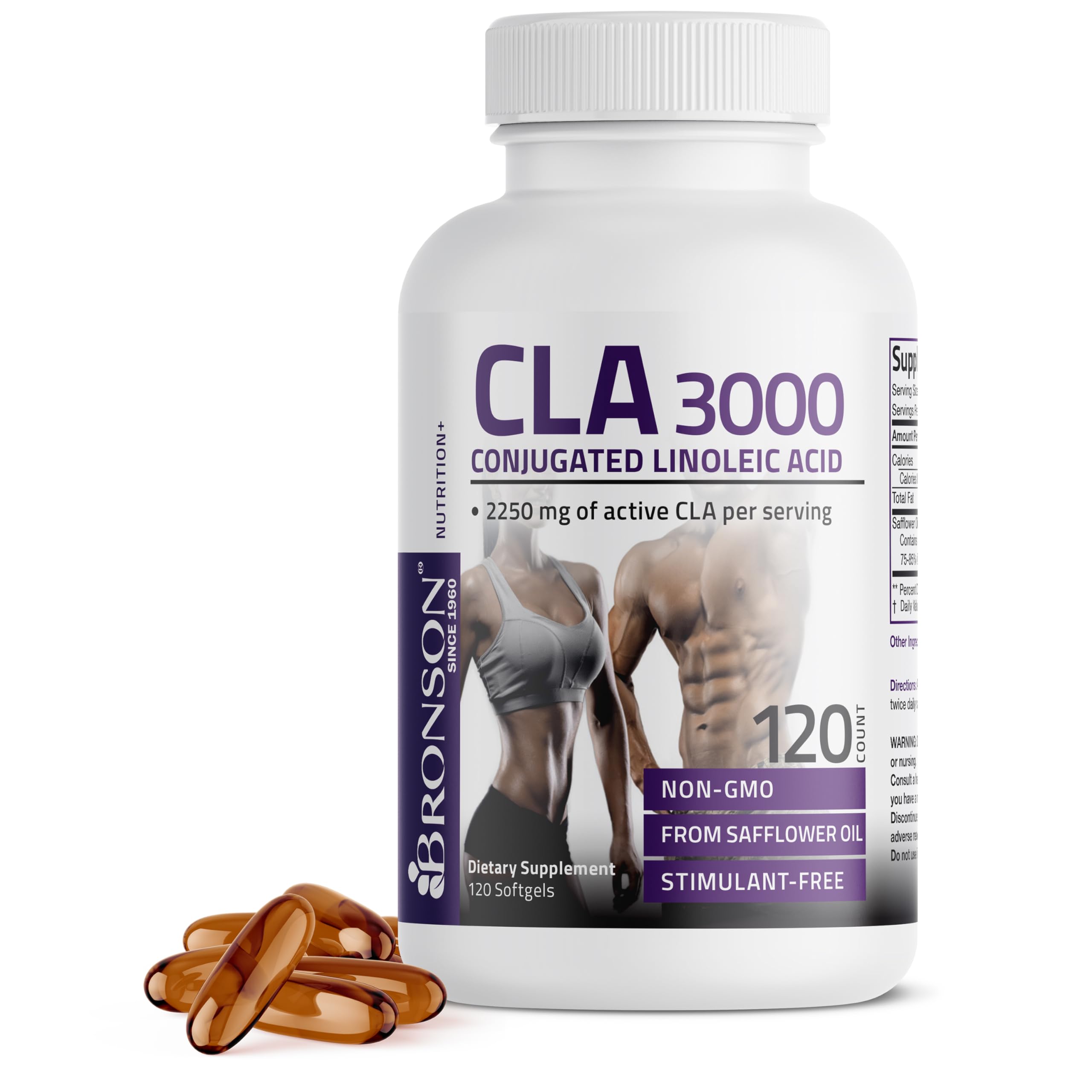 CLA 3000mg Softgels for Weight Management & Lean Muscle Support 120 Ct