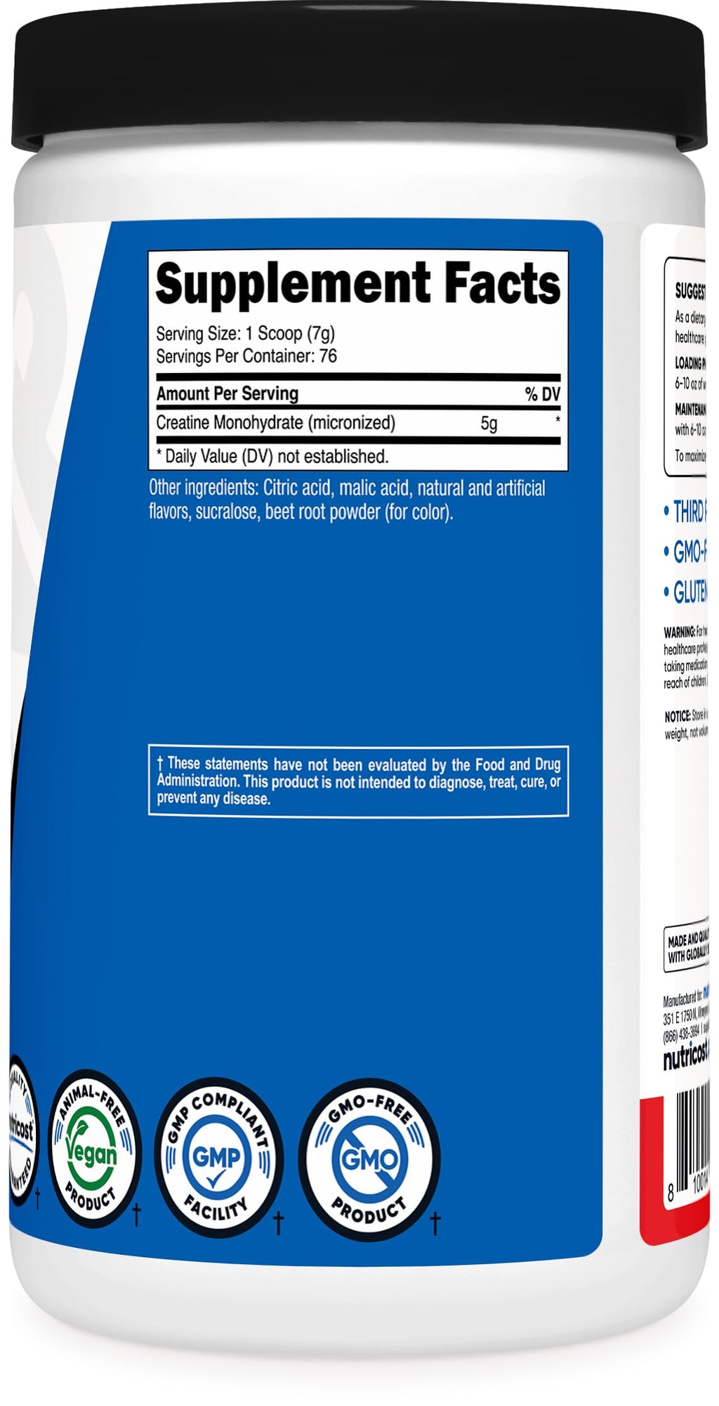 Fruit Punch Creatine Monohydrate Powder 500g