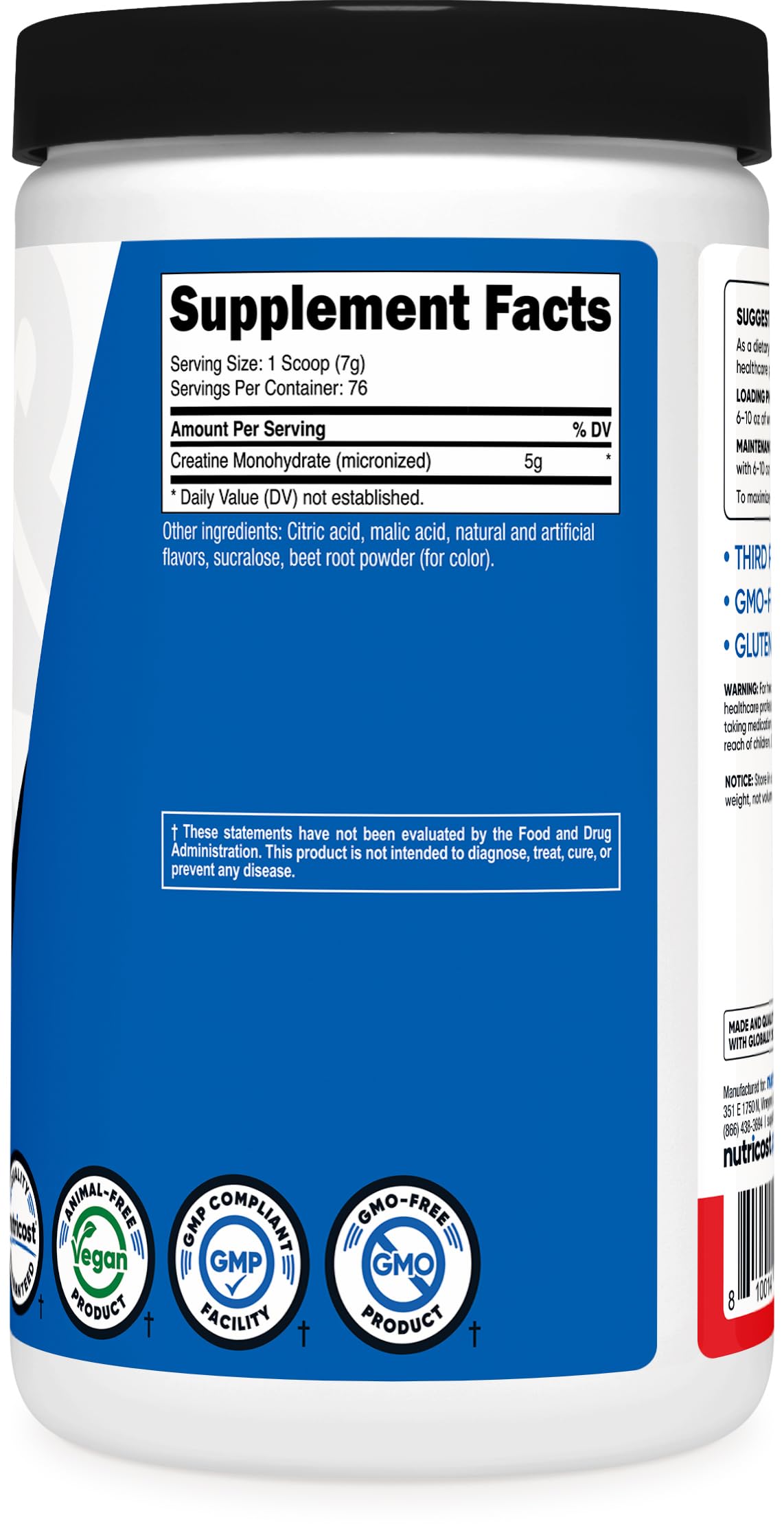 Fruit Punch Creatine Monohydrate Powder 500g