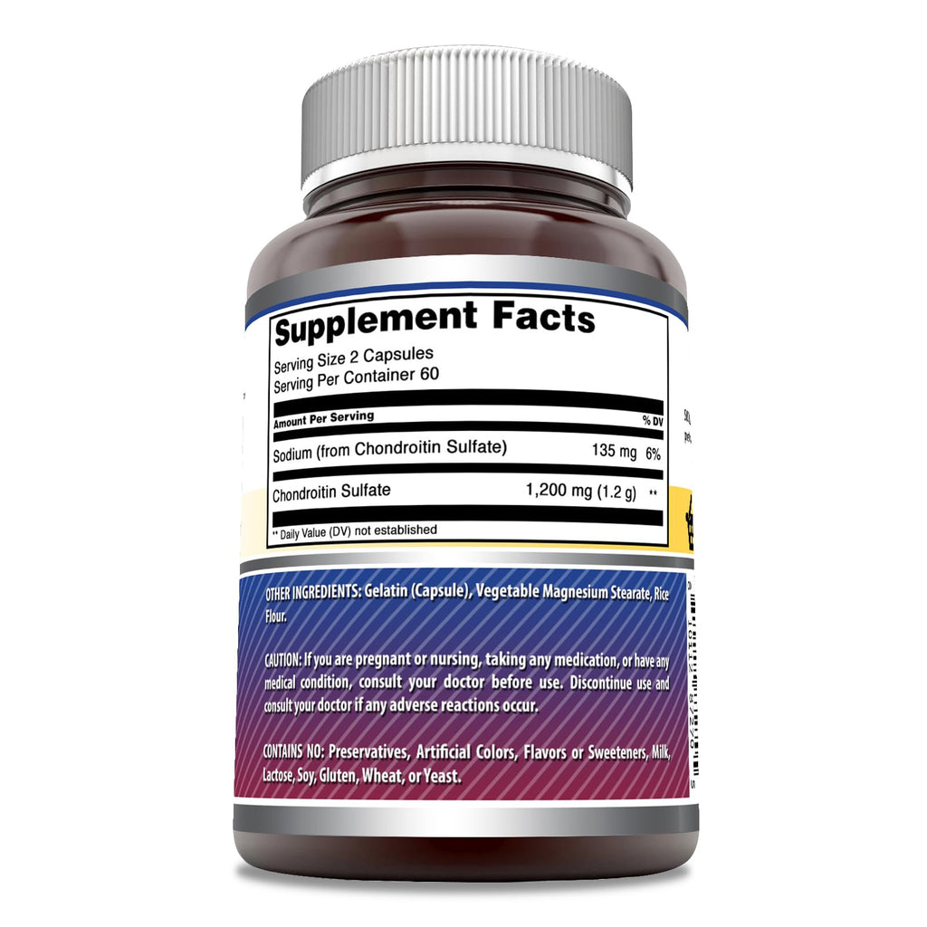 Chondroitin Sulfate 1200mg Capsules for Joint Support & Mobility 120 Ct