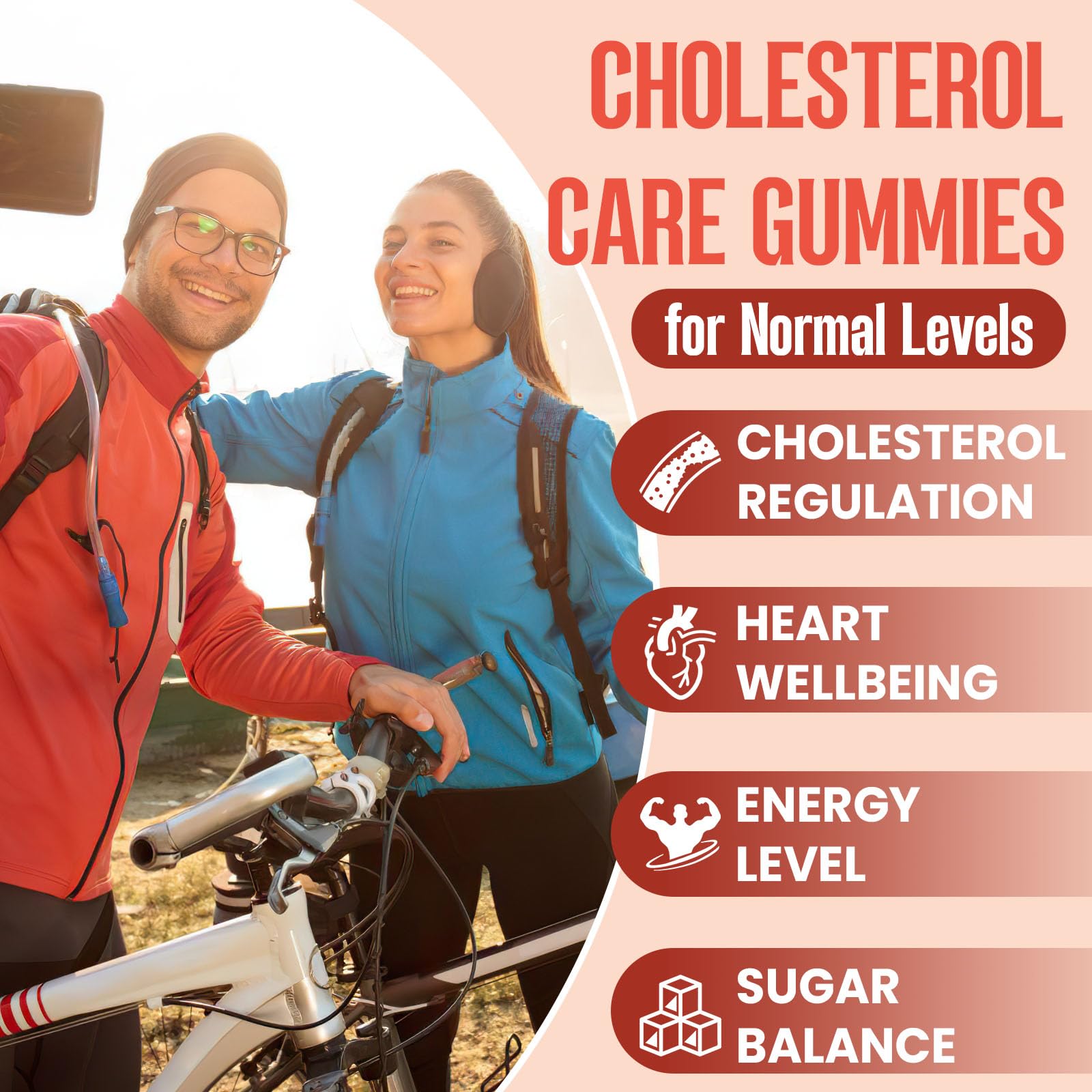 Cholesterol Support Gummies with Plant Sterols & Bergamot for Heart Health 60 Ct