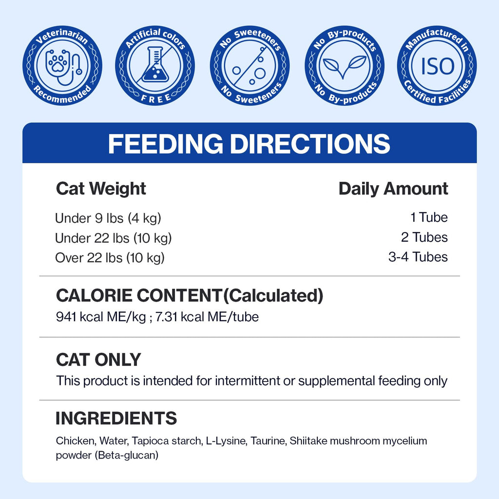 L-Lysine Lickable Immune Support Supplement for Cats – 30ct