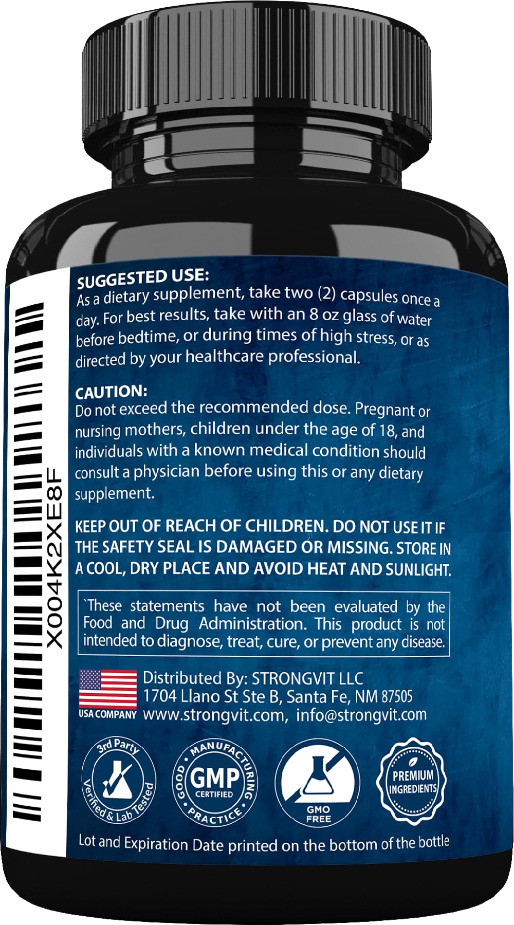 Cortisol Support Supplement with Ashwagandha, Magnesium & L-Theanine
