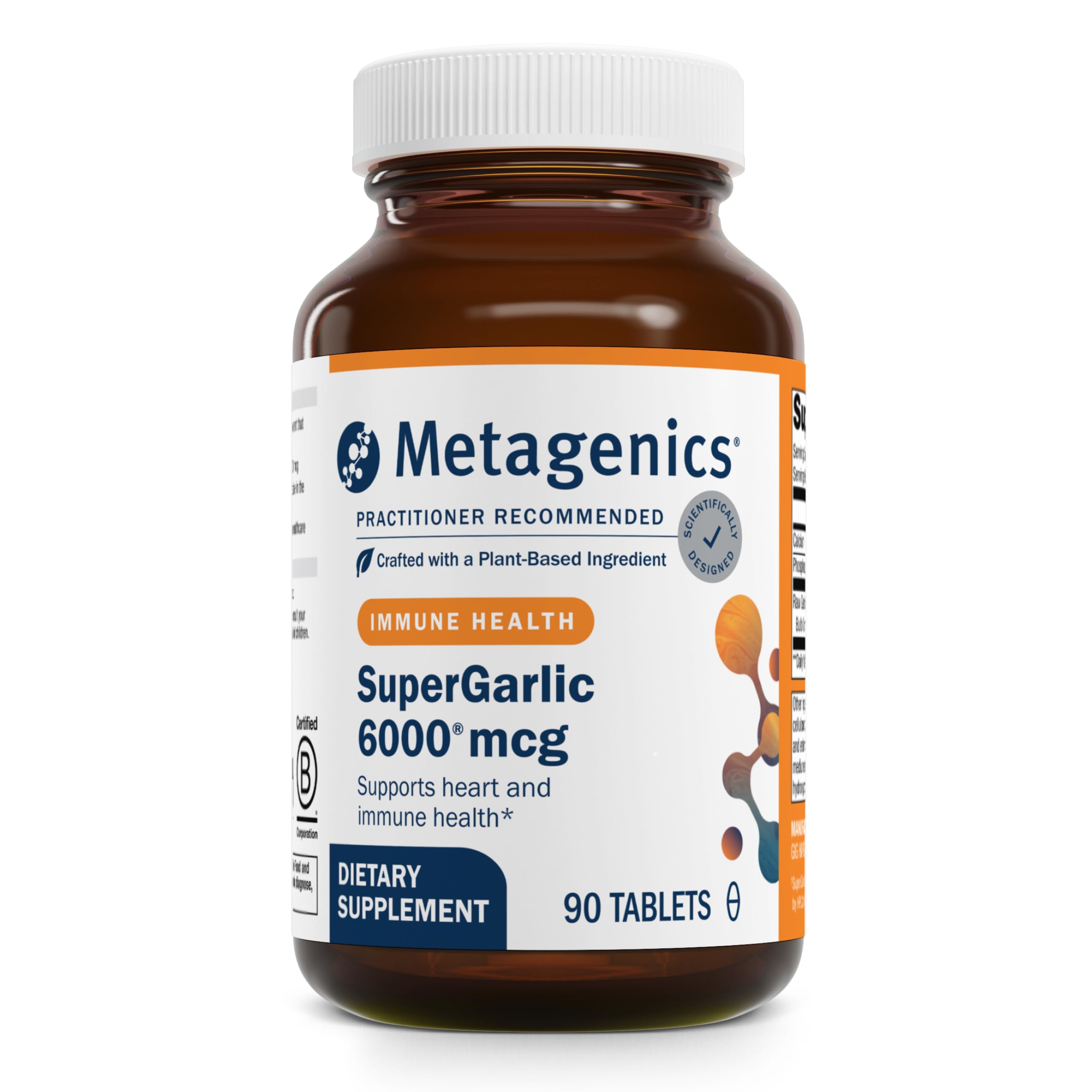 Garlic Supplement 6000mcg Allicin for Heart, Cholesterol & Immune Support 90 Ct