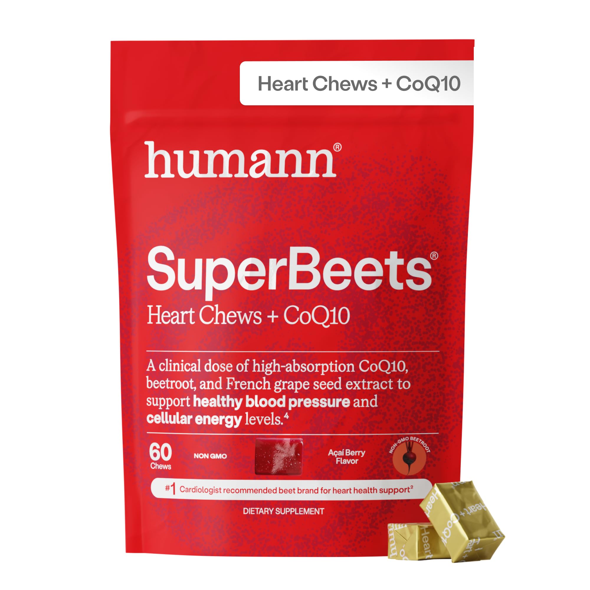 Beet Root Heart Chews with CoQ10 for Blood Pressure & Energy Support