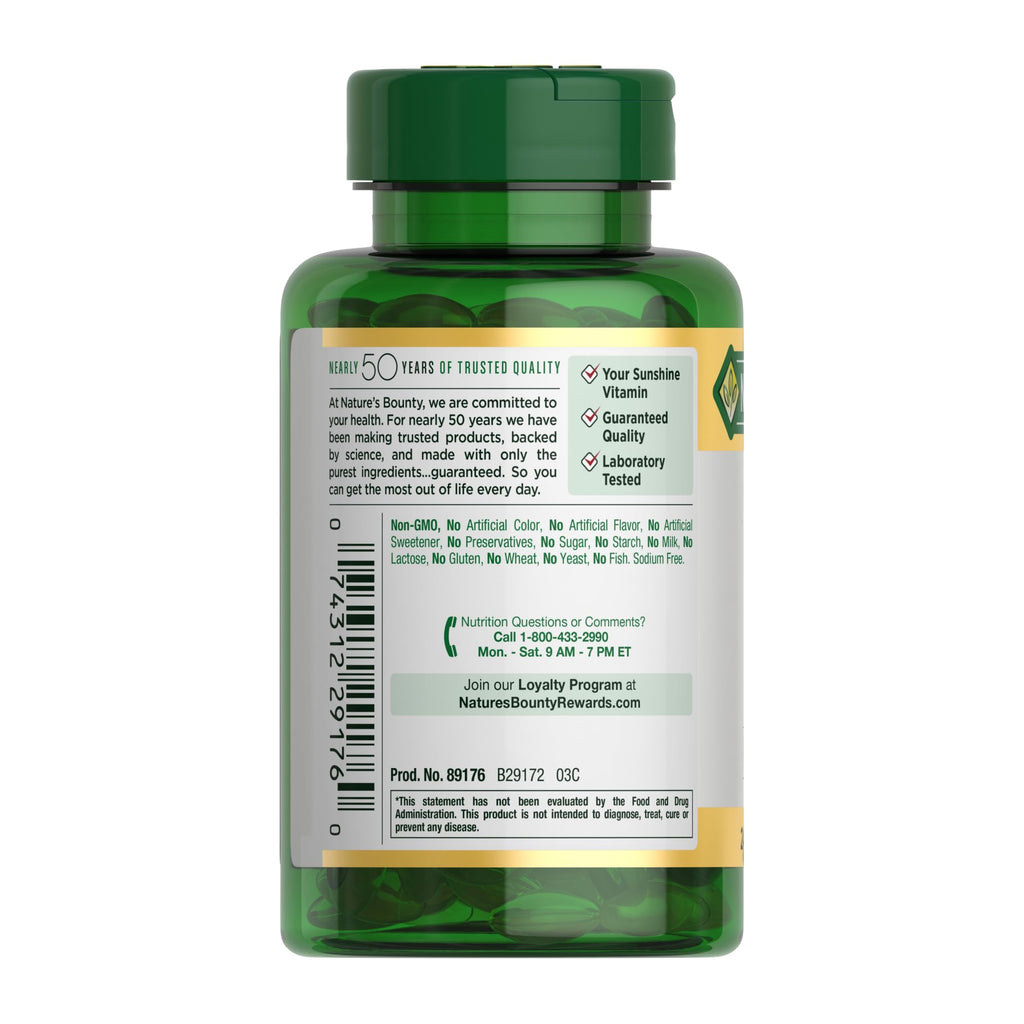 Vitamin D3 5000 IU Softgels – Immune Support, 240 Ct