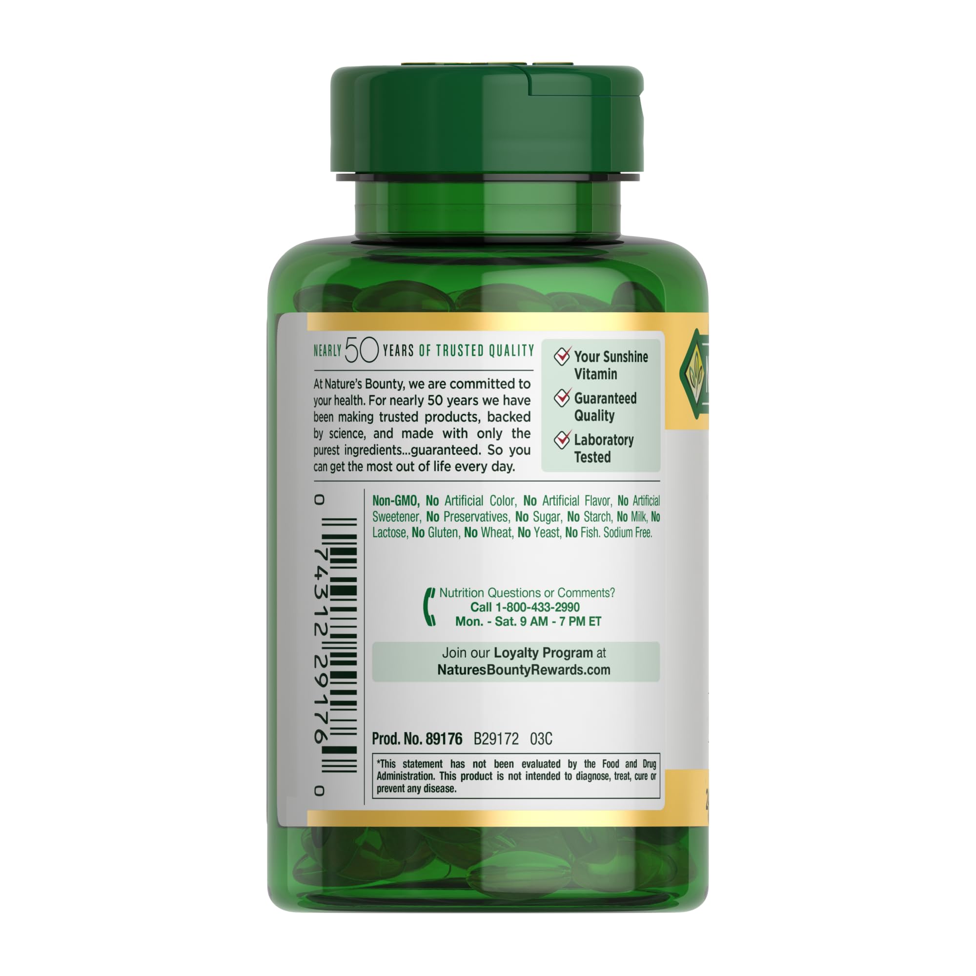 Vitamin D3 5000 IU Softgels – Immune Support, 240 Ct