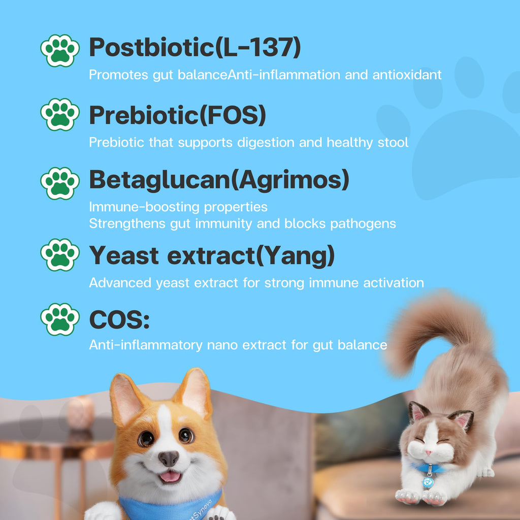 Gut Health Probiotic Paste for Dogs & Cats – Anti-Diarrhea 30 Sachets