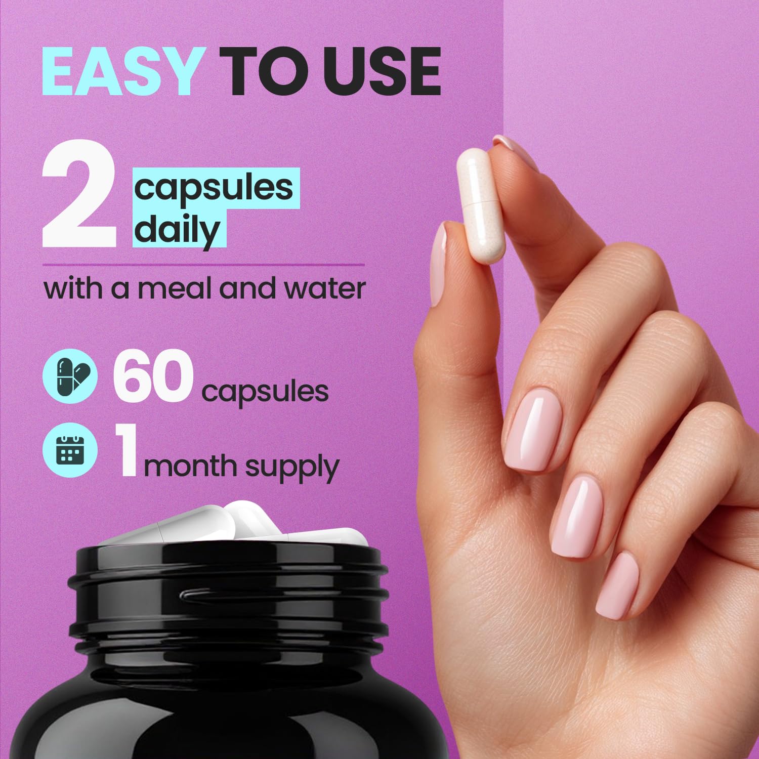 Biotin Collagen Keratin Hair Growth Support 60 Count