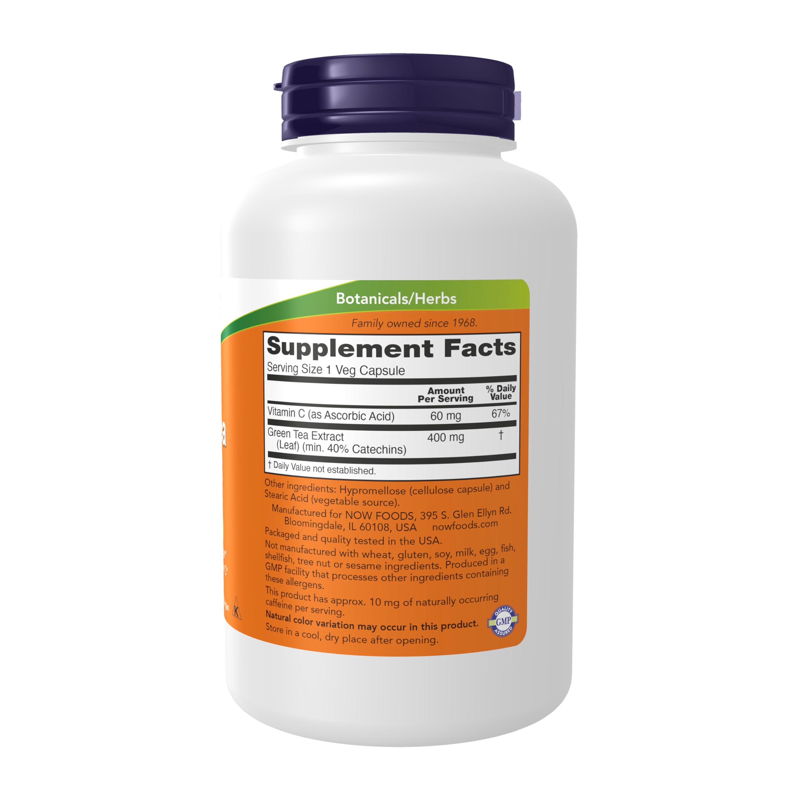 Green Tea Extract 400mg with Vitamin C – Antioxidant Support, 250 Caps