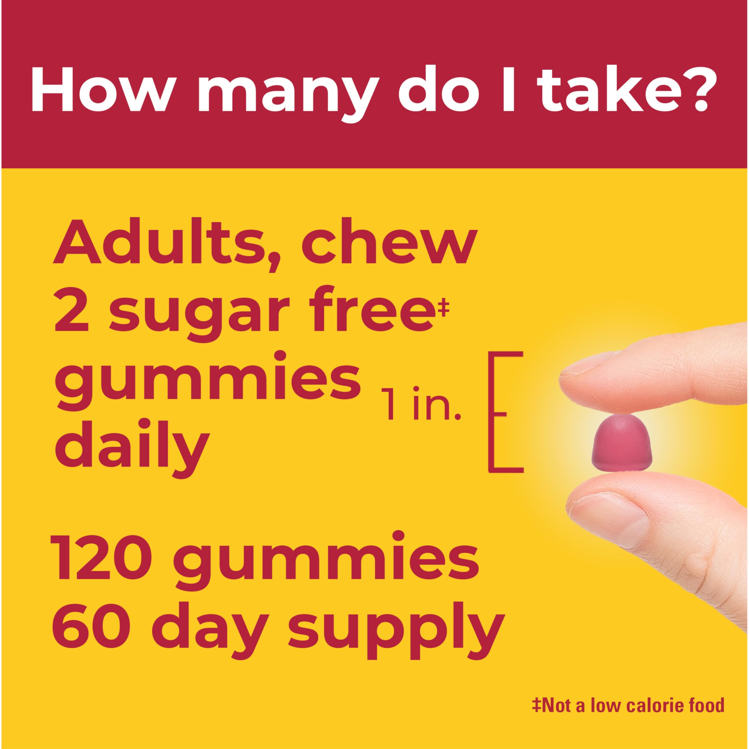 Hair Skin Nails Gummies Biotin 2500mcg Sugar Free 120 Count