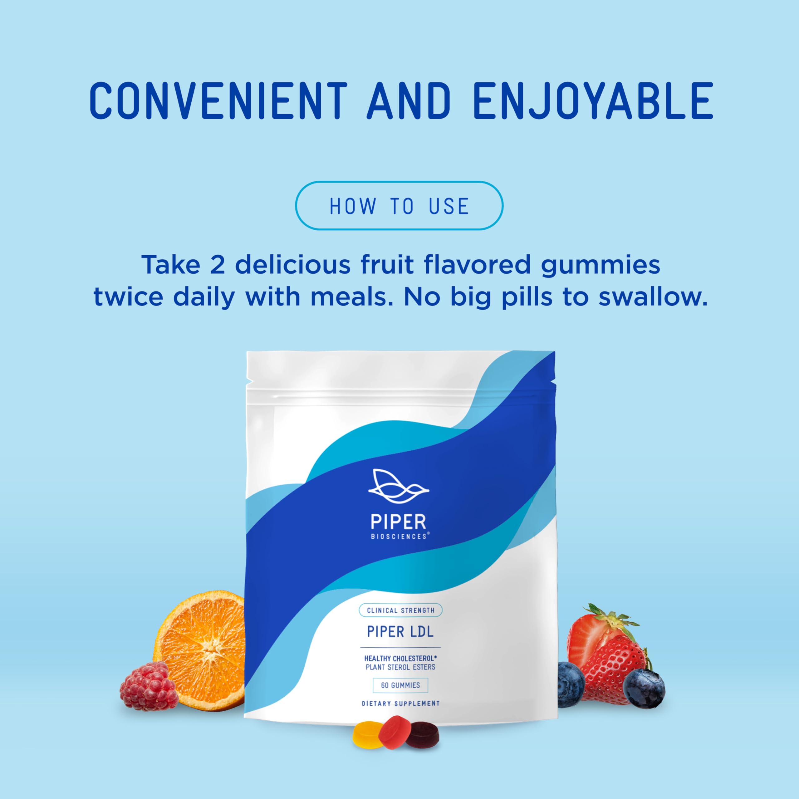 Cholesterol Support Gummies with Plant Sterols for Heart Health 120 Ct