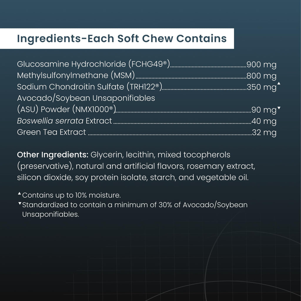 Joint Soft Chews for Large Dogs – Glucosamine, Chondroitin & MSM 150ct