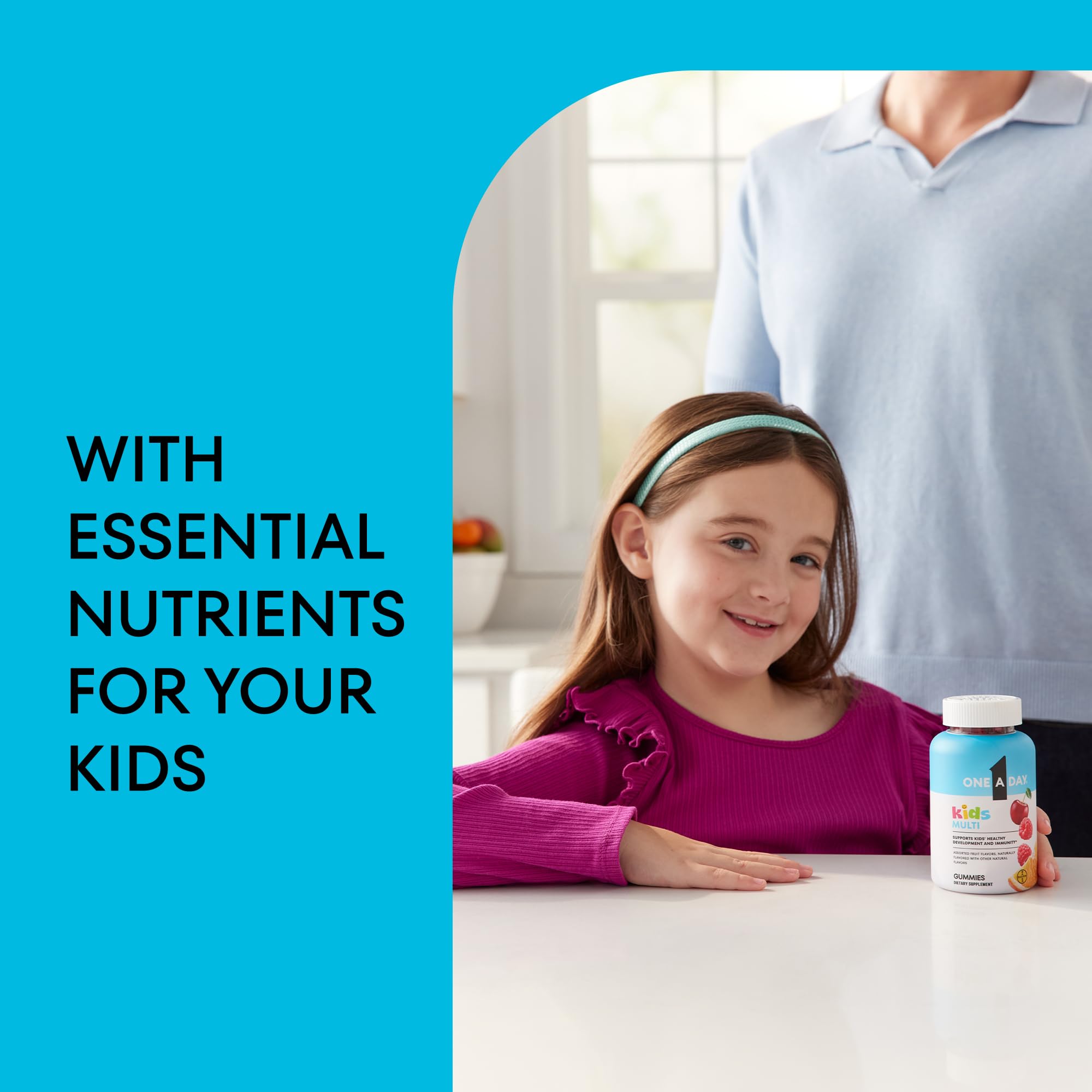 Kids Multivitamin Gummies Immune Support Vitamin C D Zinc 60 Count