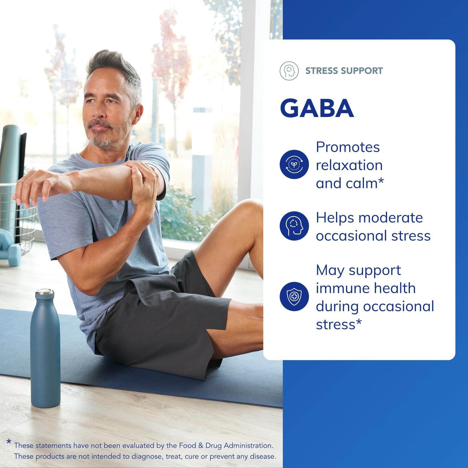 GABA Supplement – Relaxation & Stress Support, 120 Capsules