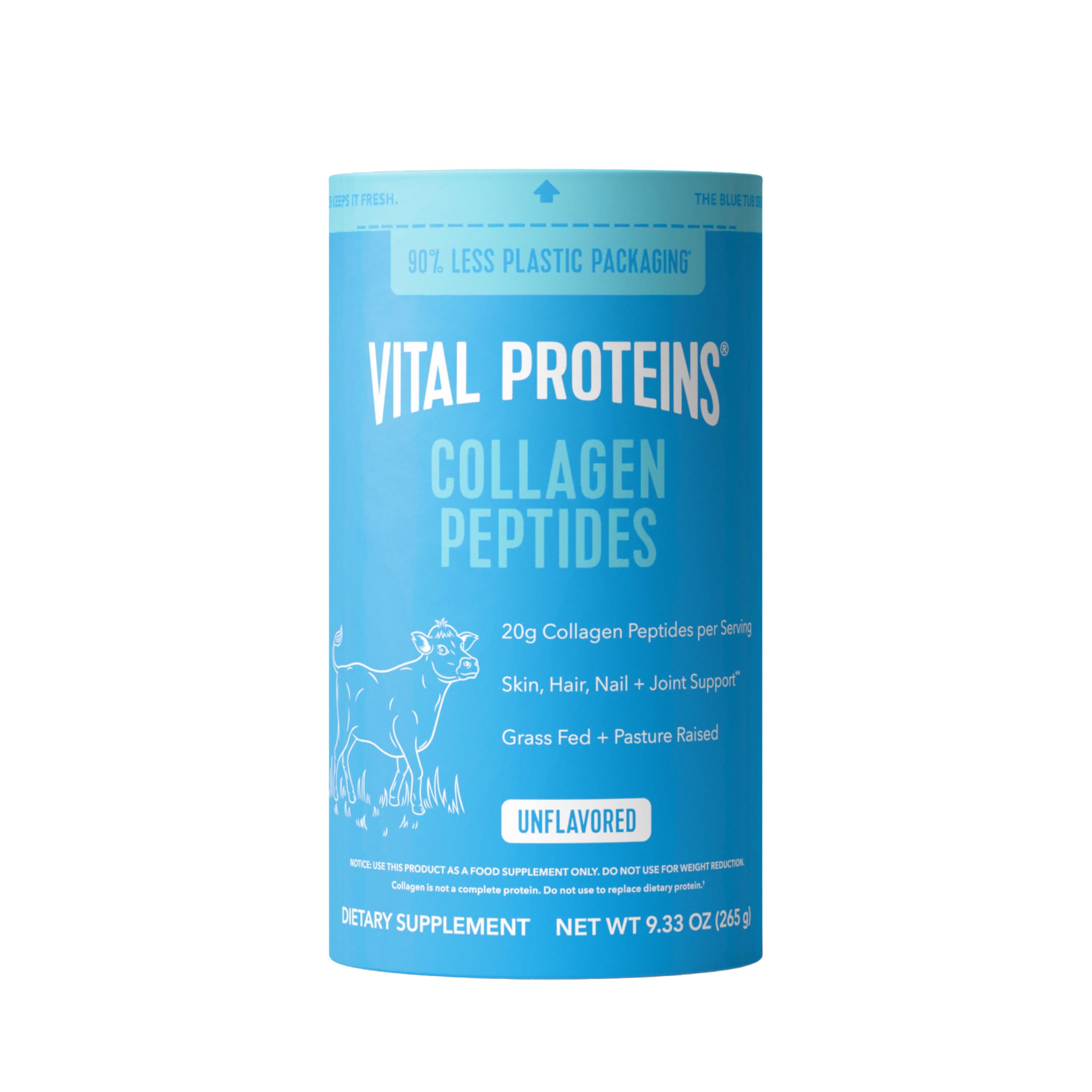 Unflavored Collagen Peptides Powder Hair Skin Joint 9.33oz