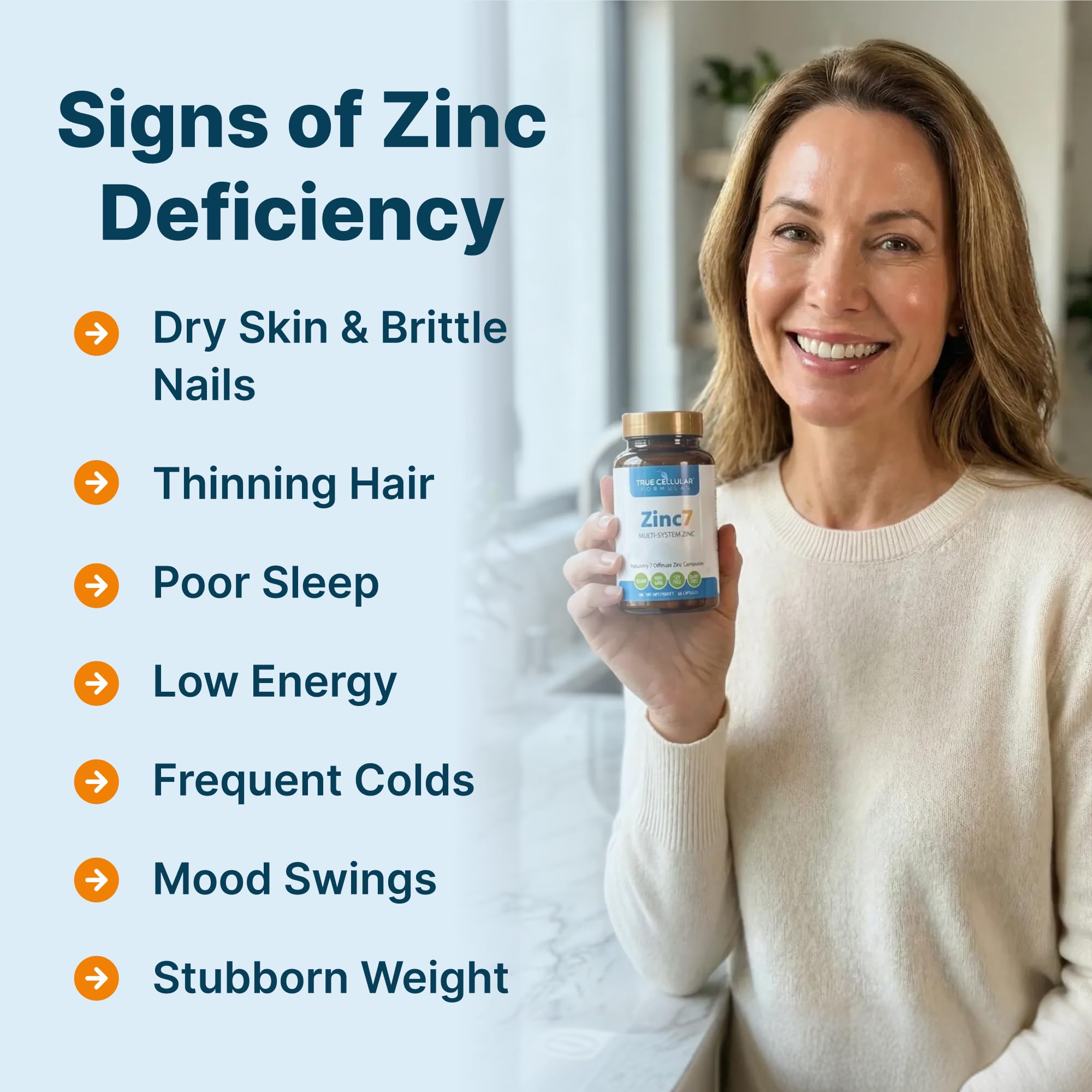 Zinc Complex 50mg Capsules for Immune, Sleep & Metabolism Support 60 Ct