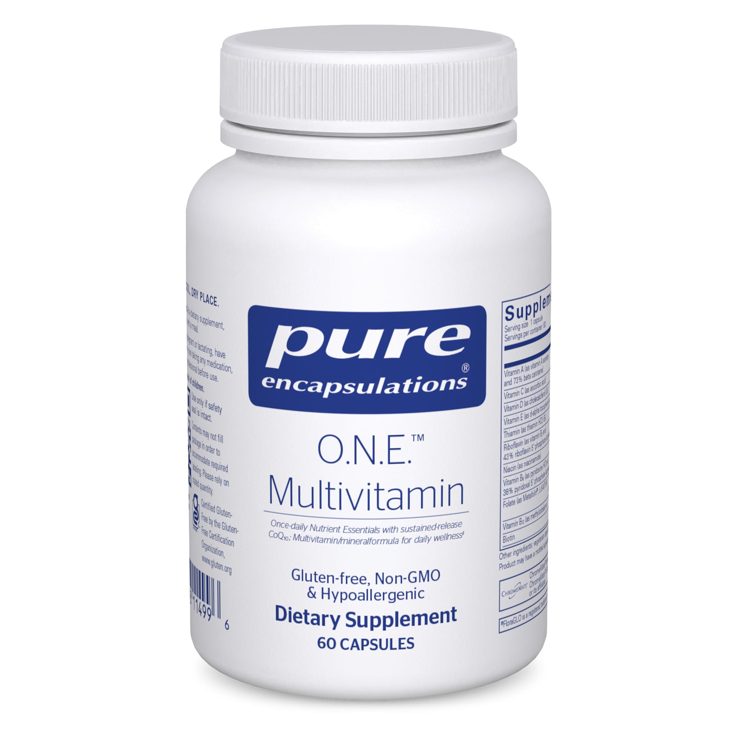 Once Daily Multivitamin – CoQ10, Lutein, Metafolin, Vision & Cognitive Support, 60 Capsules