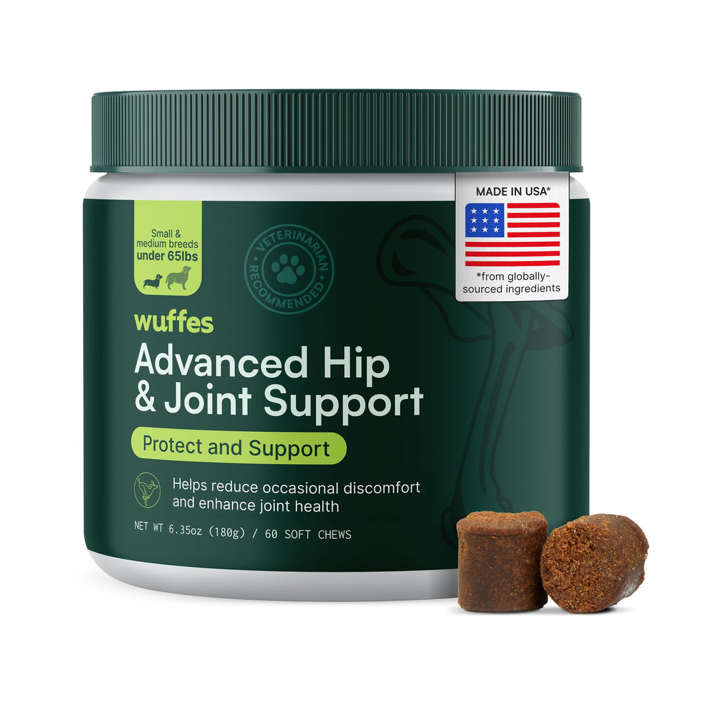 Hip & Joint Chews for Small-Medium Dogs – Glucosamine & MSM 60ct