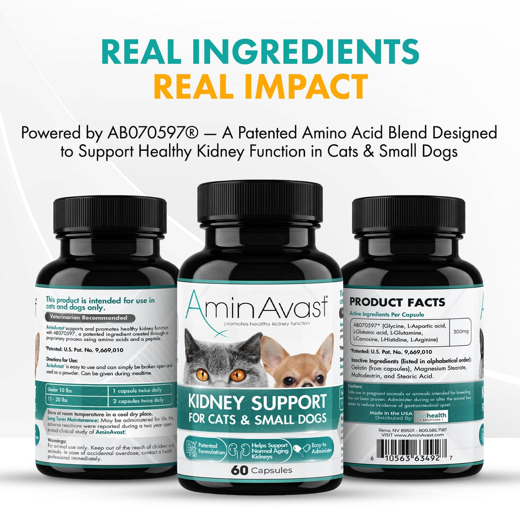 Kidney Support Sprinkle Capsules for Cats & Small Dogs – 60ct 3pk