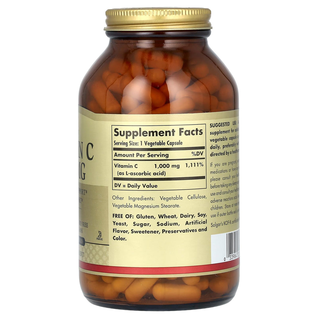 Vitamin C 1000mg Capsules with Bioflavonoids for Immune & Skin Support 250 Ct