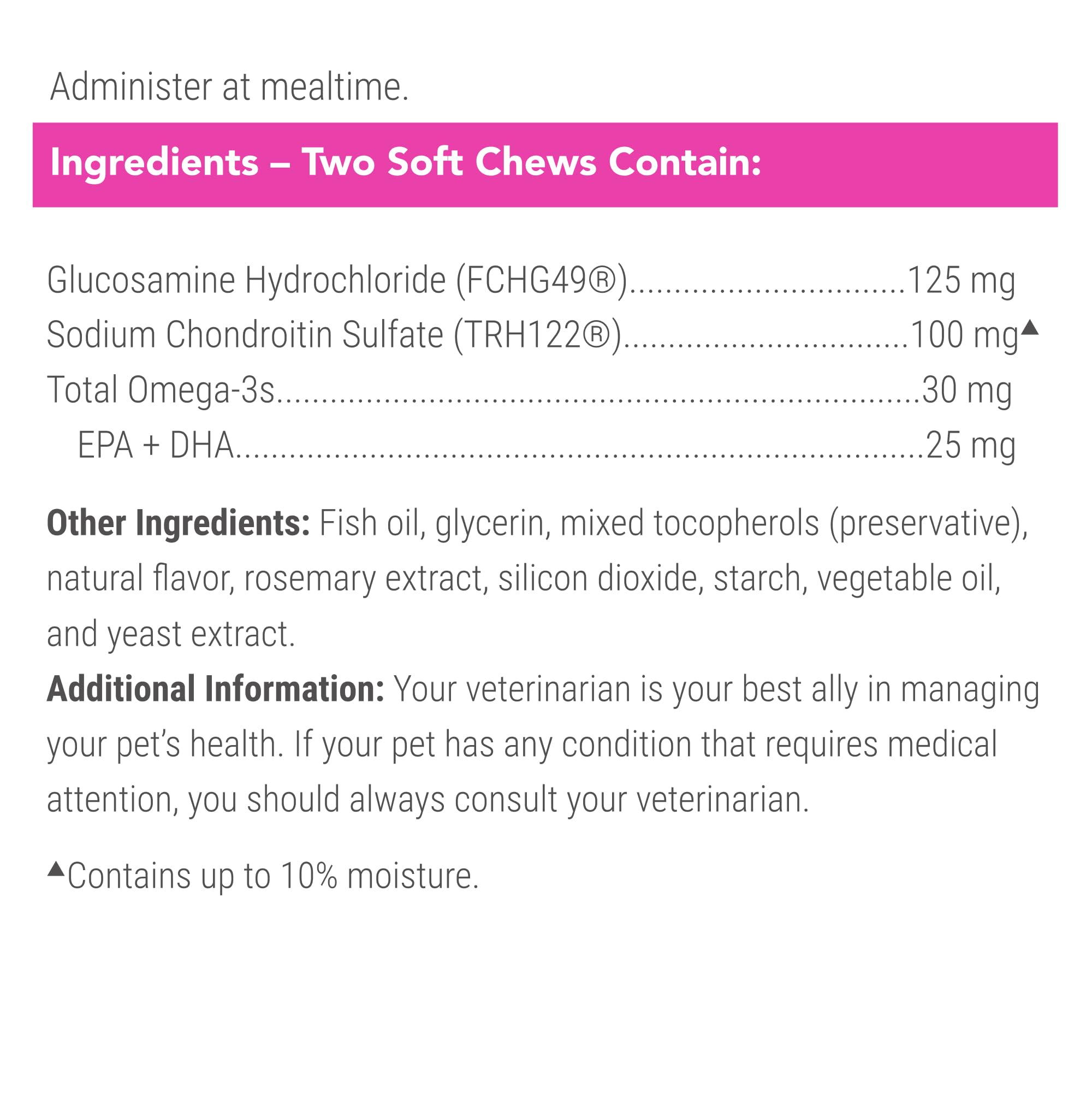 Joint Soft Chews for Cats – Glucosamine, Chondroitin & Omega-3 60ct