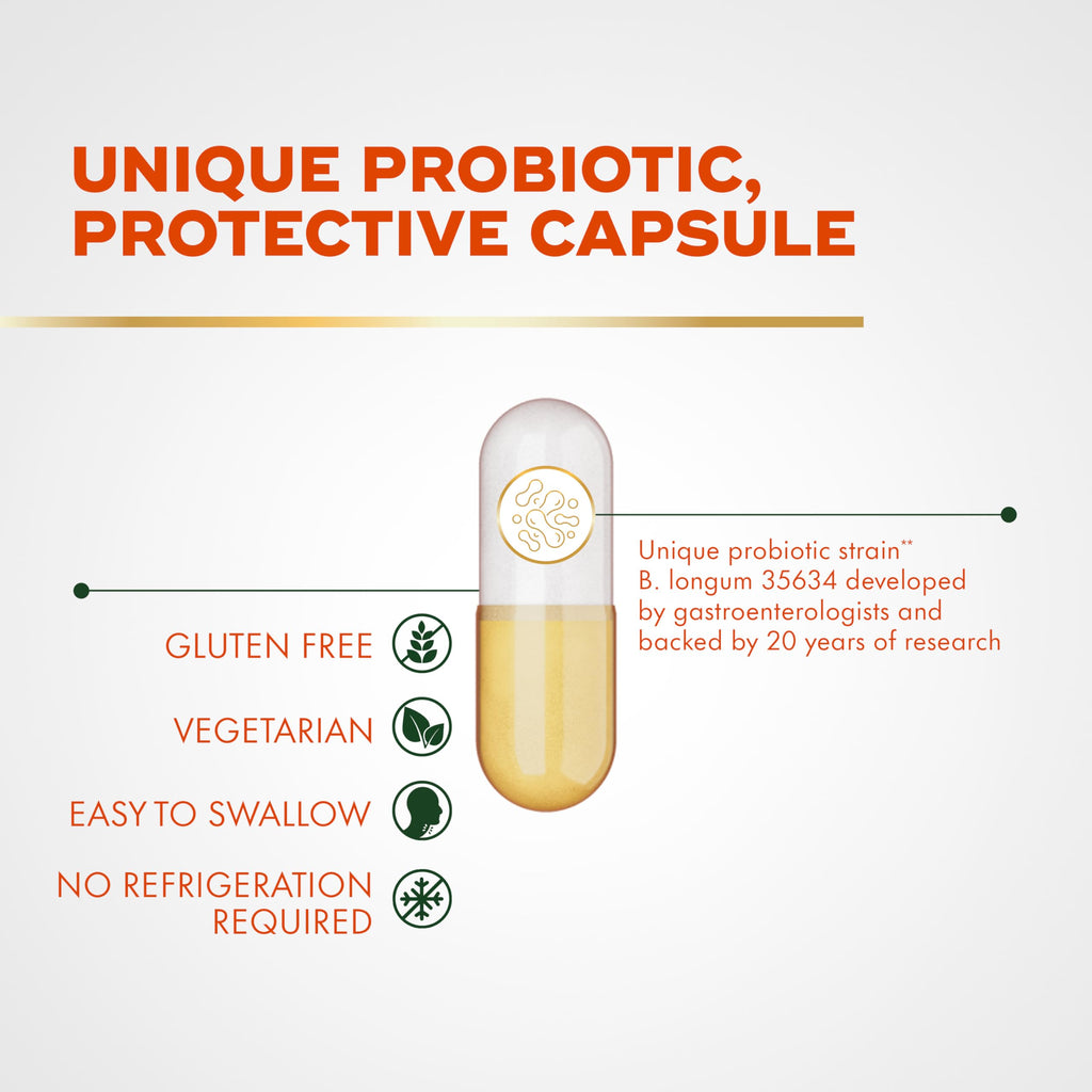 Probiotic Capsules for Digestive Health – Bloating Relief, 63 Count