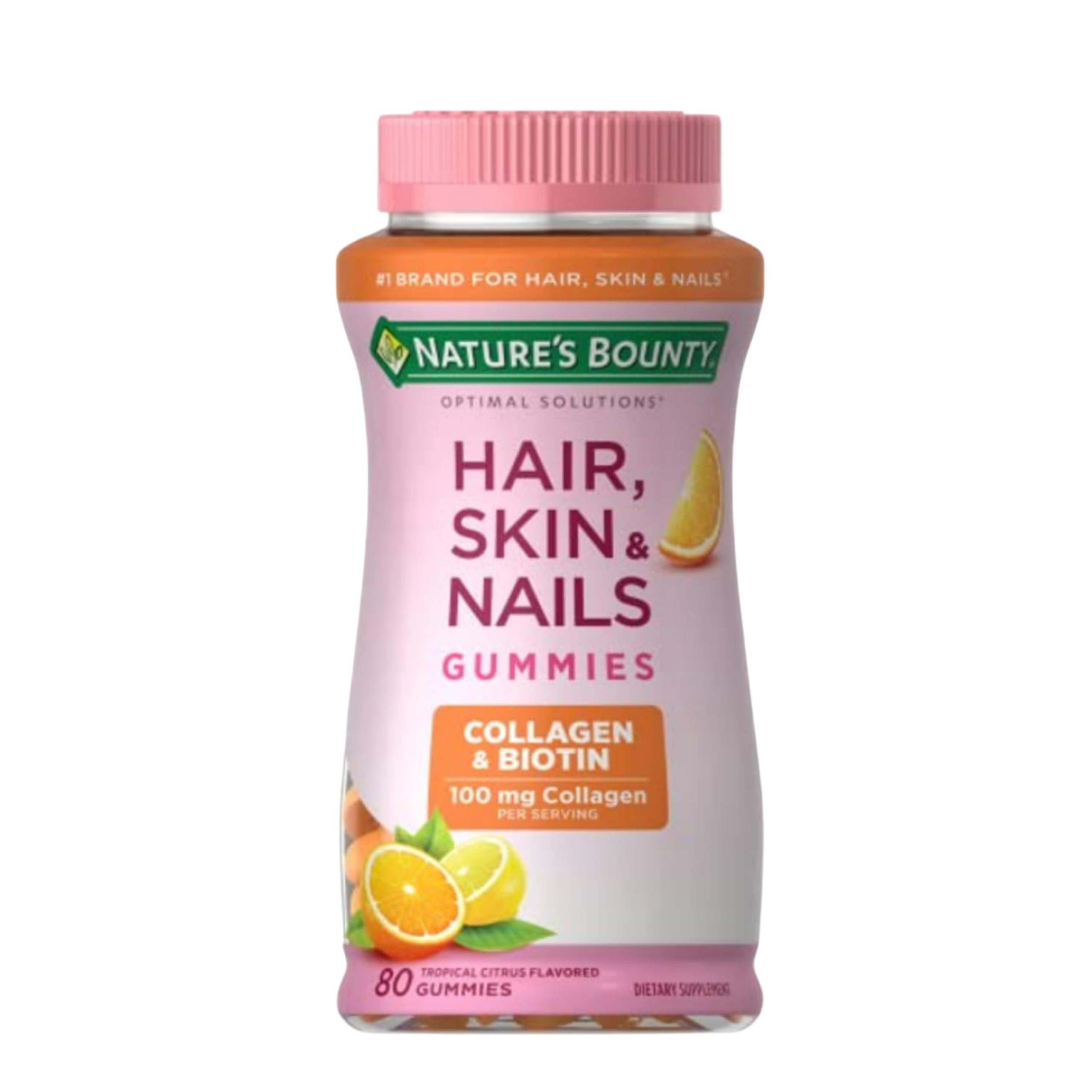 Hair Skin Nails Gummies Biotin Collagen 80 Count