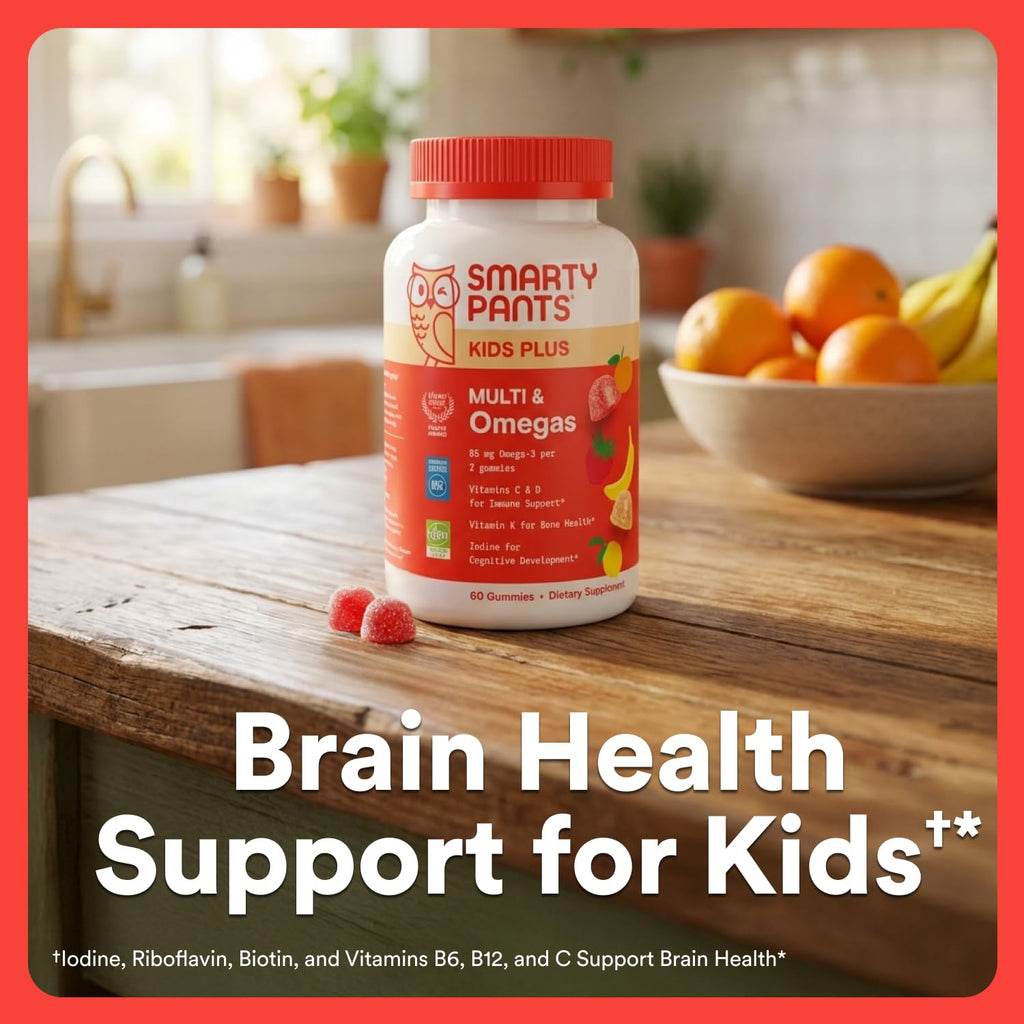 Kids Multivitamin Gummies with Omega 3 DHA 60 Count