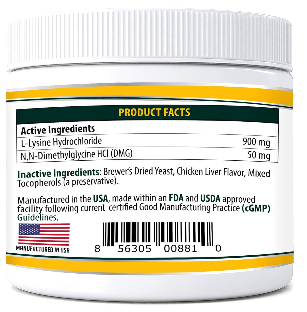 L-Lysine Immune Support Powder for Cats – Chicken Liver 8oz 226g