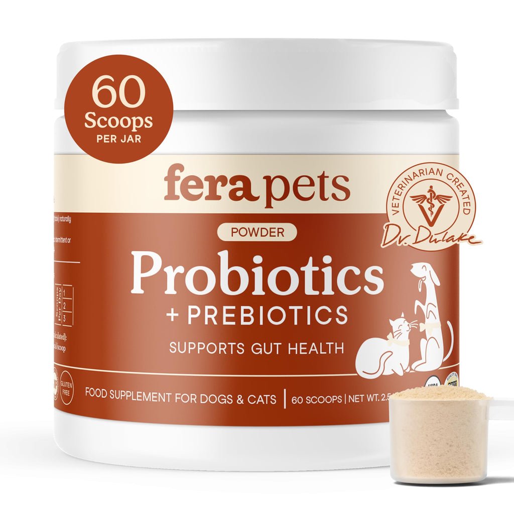 Organic Pre & Probiotic Powder for Dogs & Cats – 12 Strains 60ct