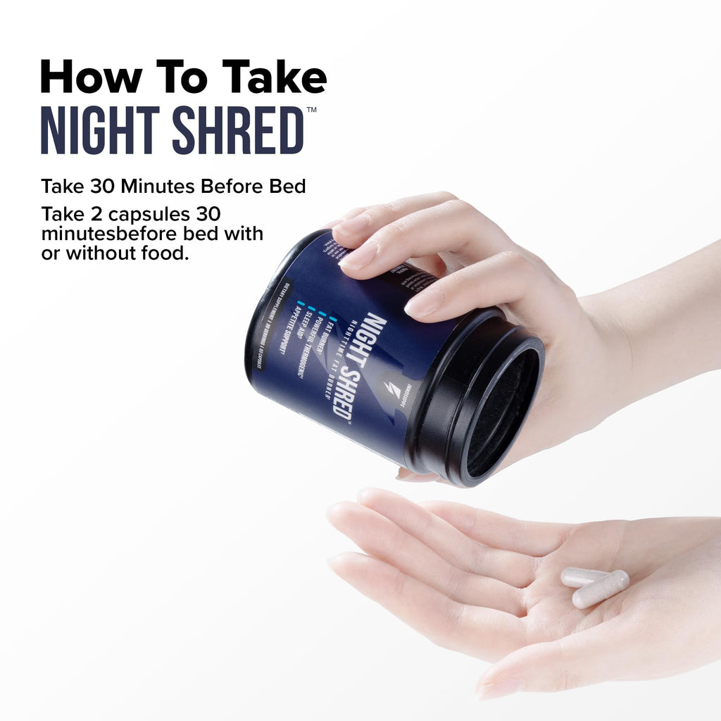 Night Fat Burner & Sleep Support with 5-HTP, Melatonin 60 Caps