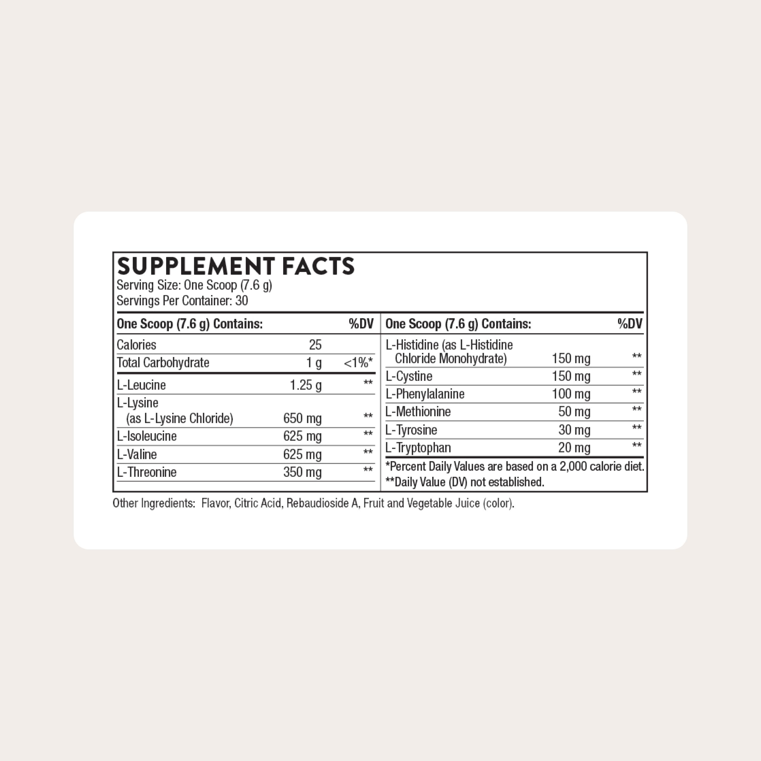 EAA BCAA Amino Powder – Muscle Recovery & Performance, 30 Servings