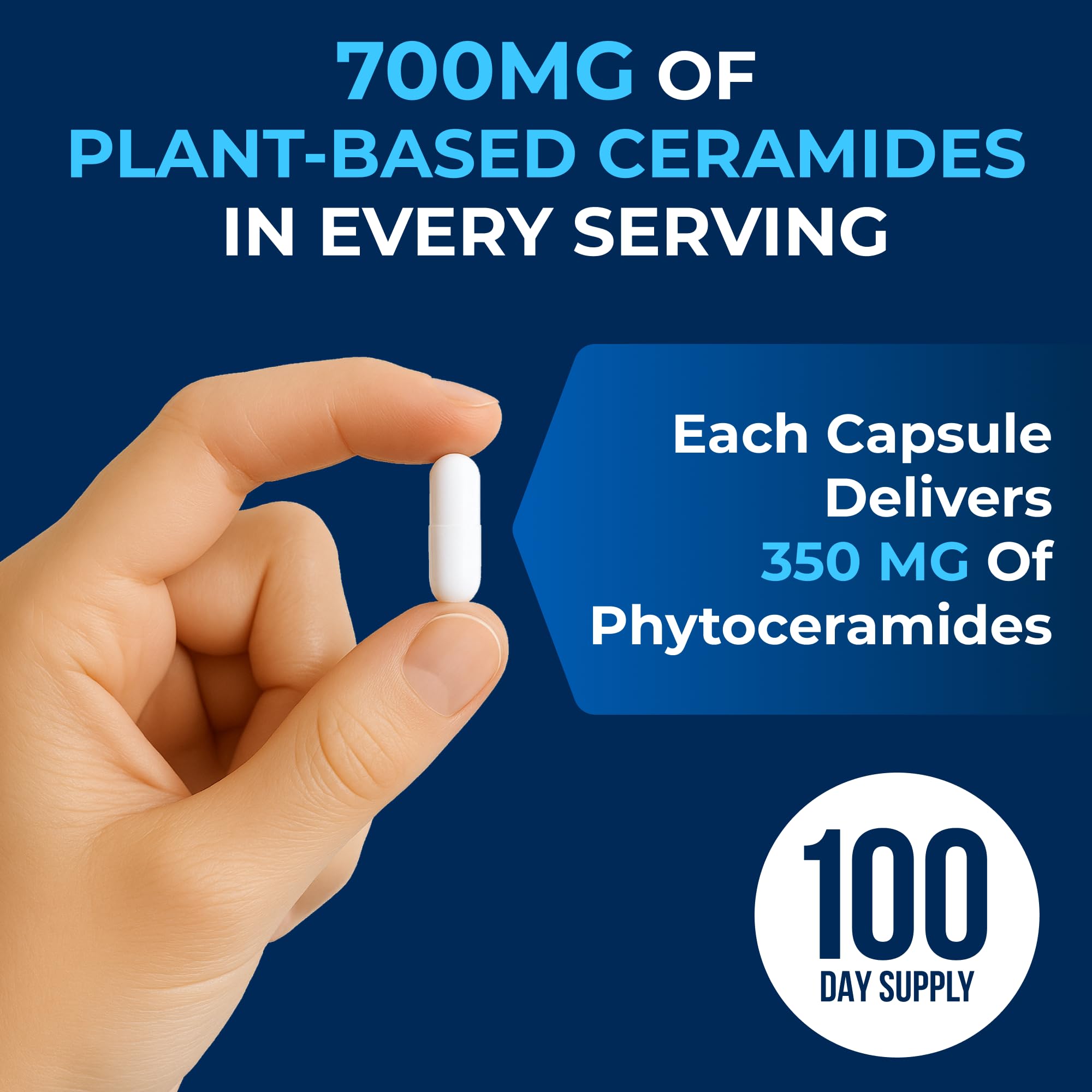 Phytoceramides 700mg Skin Hydration Repair 200 Capsules