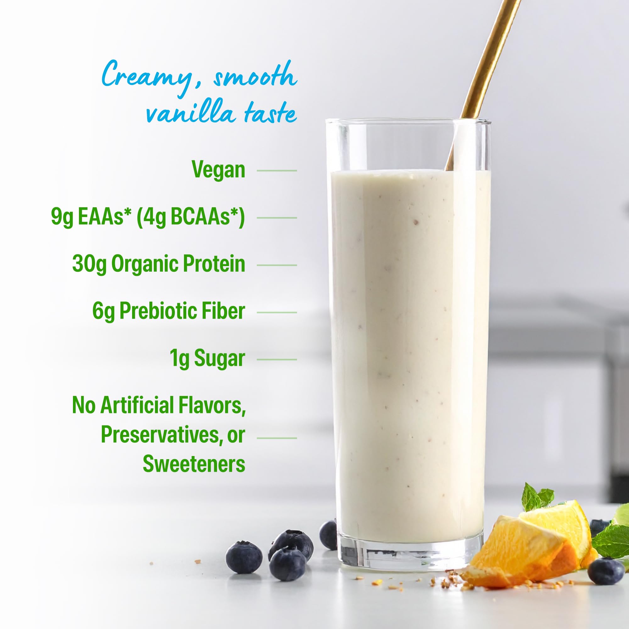 Vanilla Organic Plant-Based Protein Powder 30g