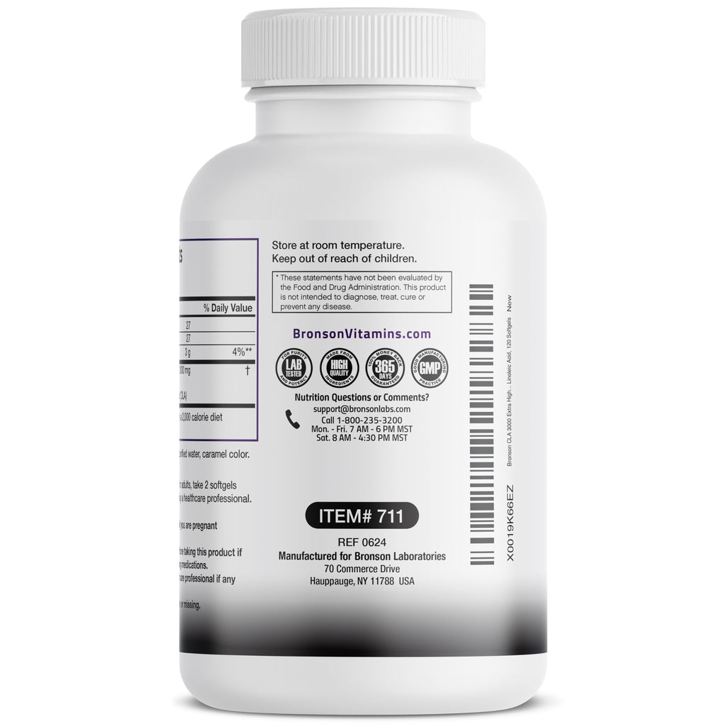 CLA 3000mg Softgels for Weight Management & Lean Muscle Support 120 Ct