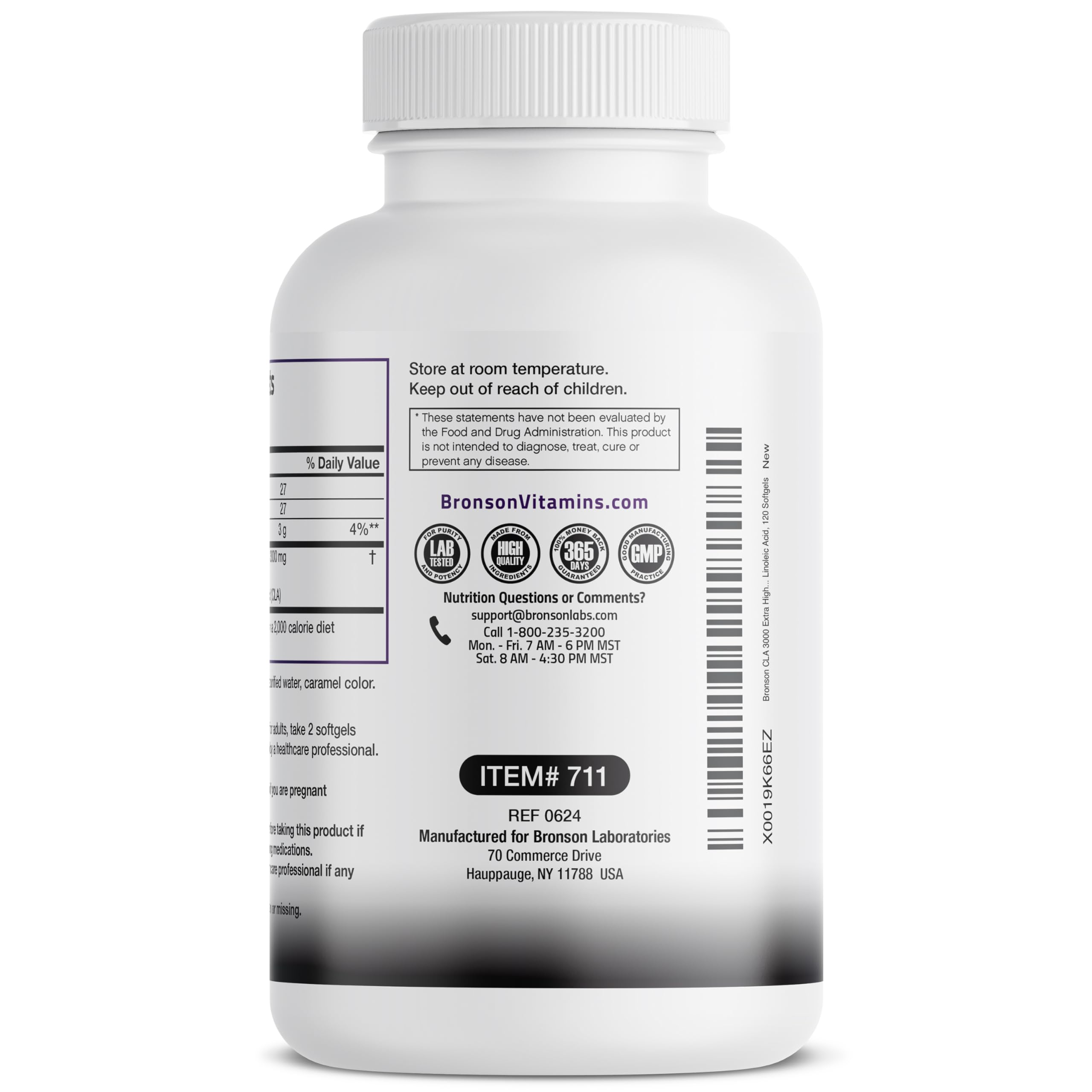 CLA 3000mg Softgels for Weight Management & Lean Muscle Support 120 Ct