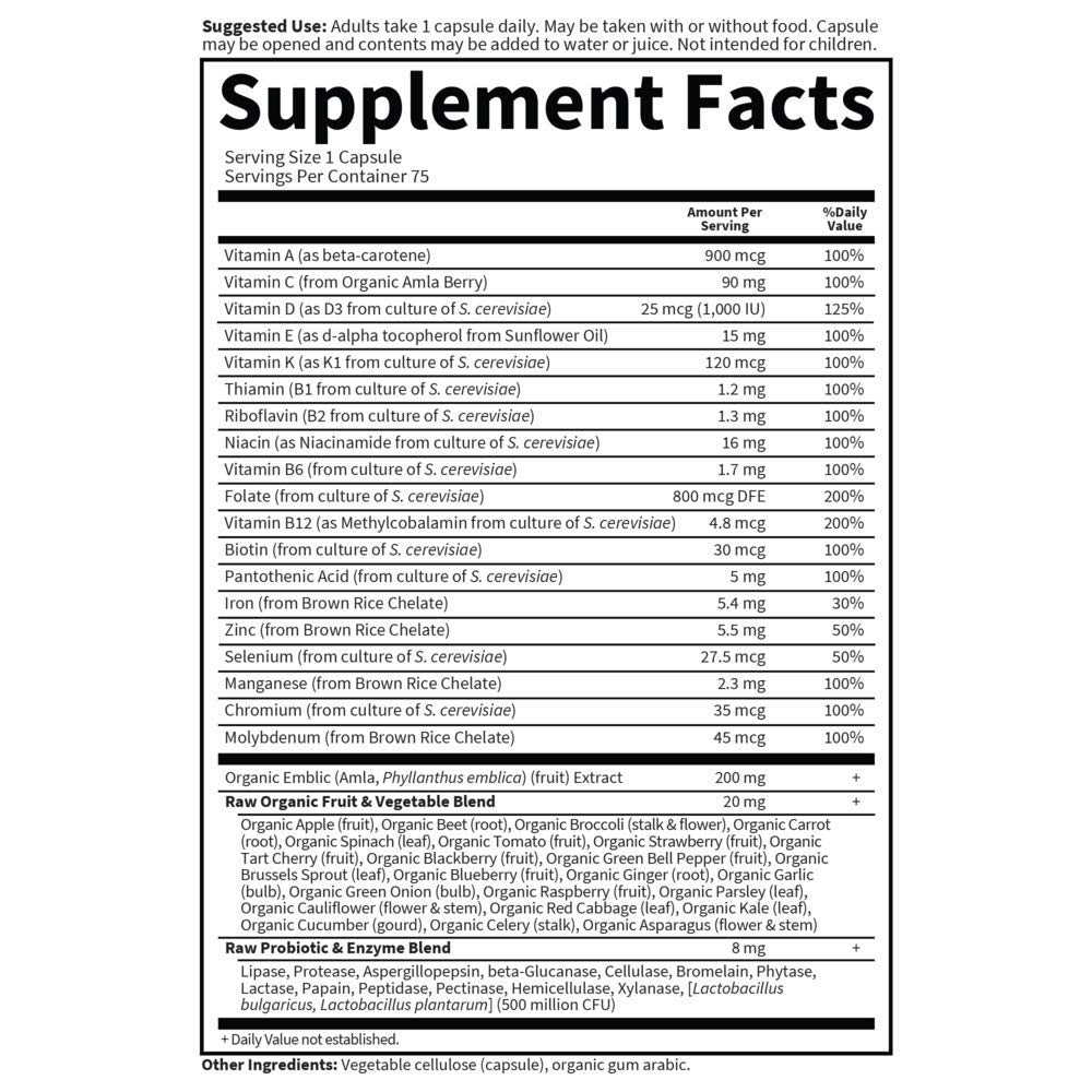 Women’s Multivitamin One Daily Probiotics Iron 75 Capsules