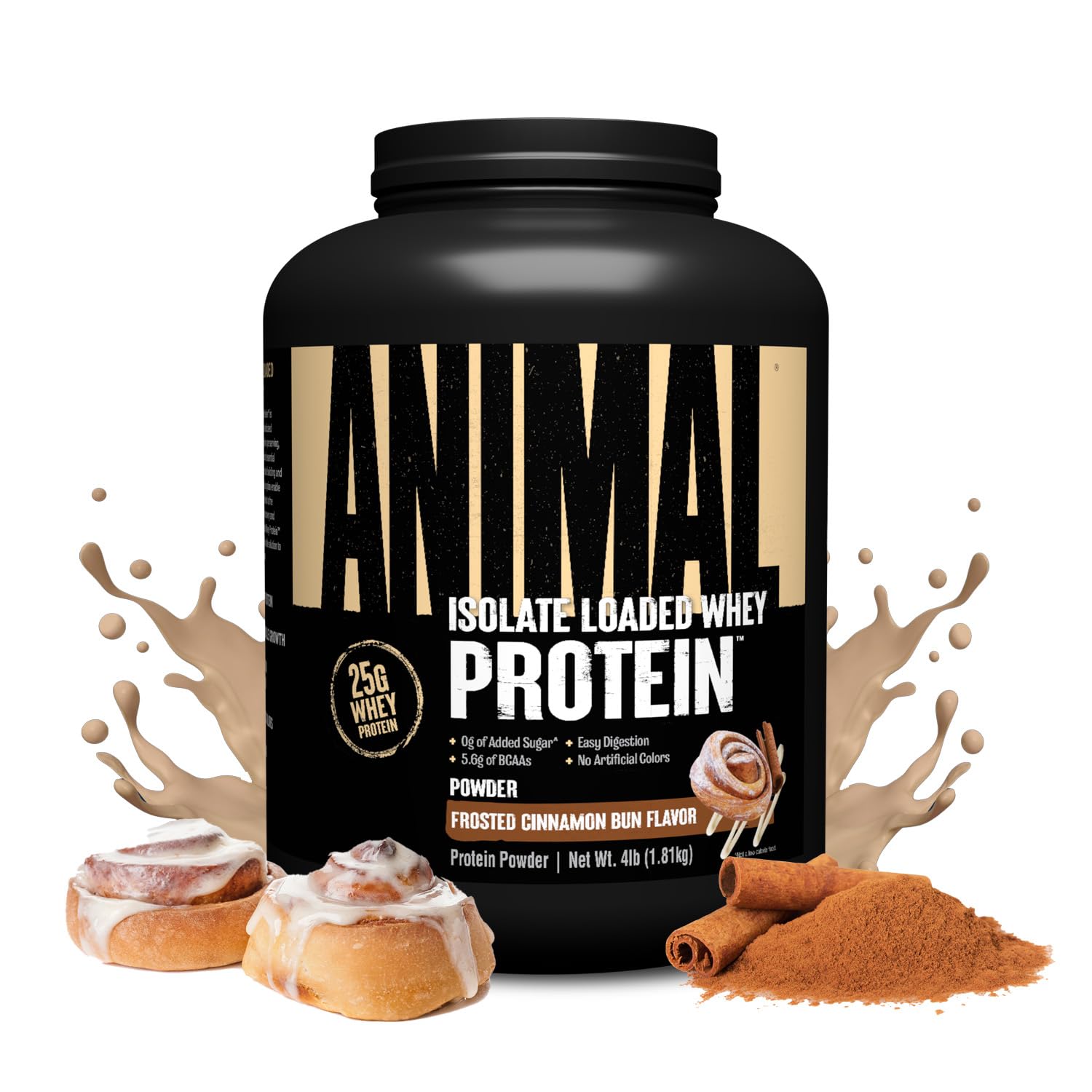 Whey Protein Isolate Cinnamon Bun 25g Protein 4 lb