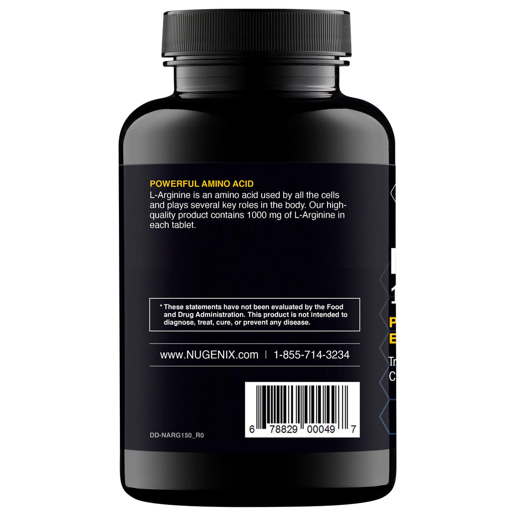 L-Arginine 1000 mg Tablets – Nitric Oxide & Circulation Support, 150 Ct