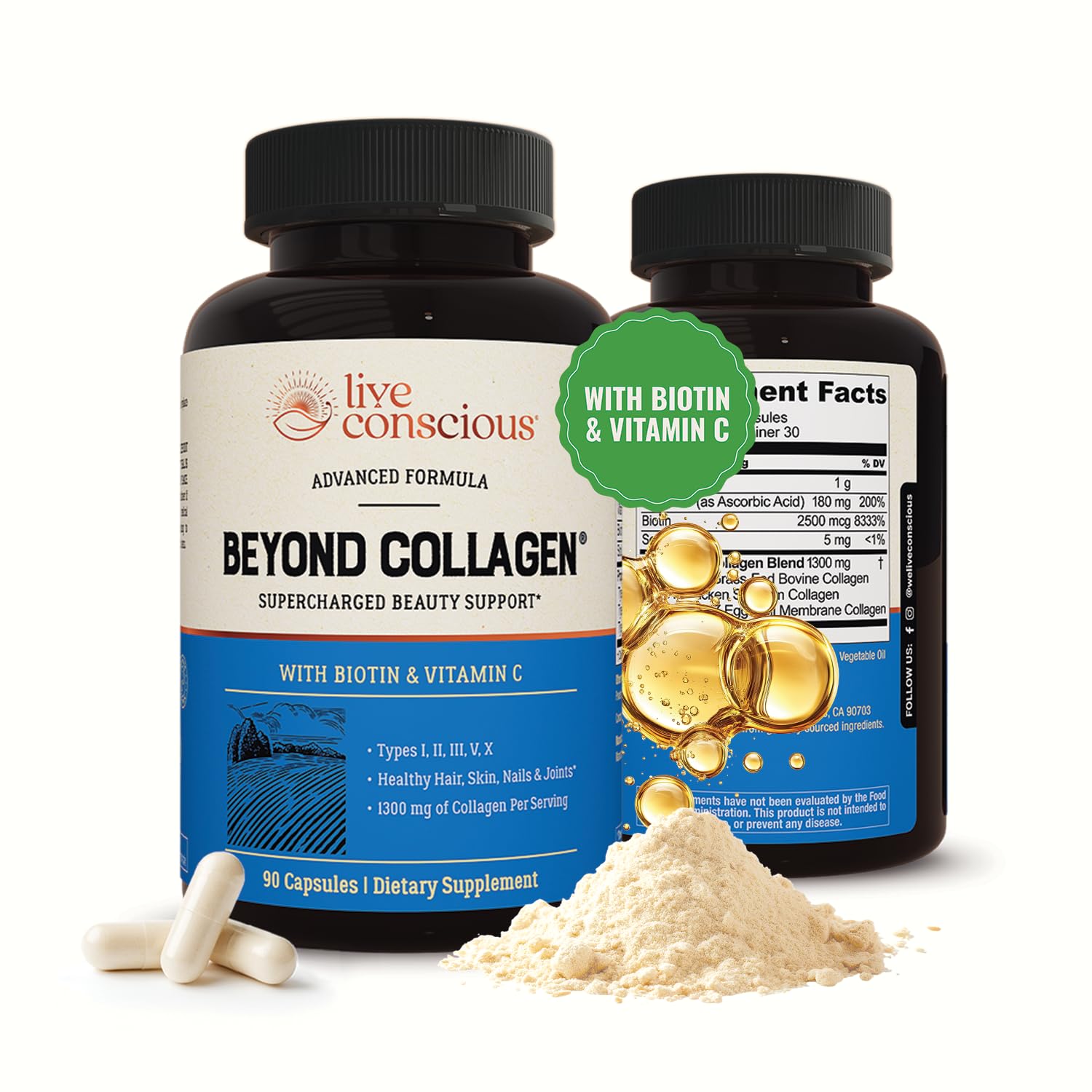 Multi Collagen Capsules Types I II III V X 90 Count