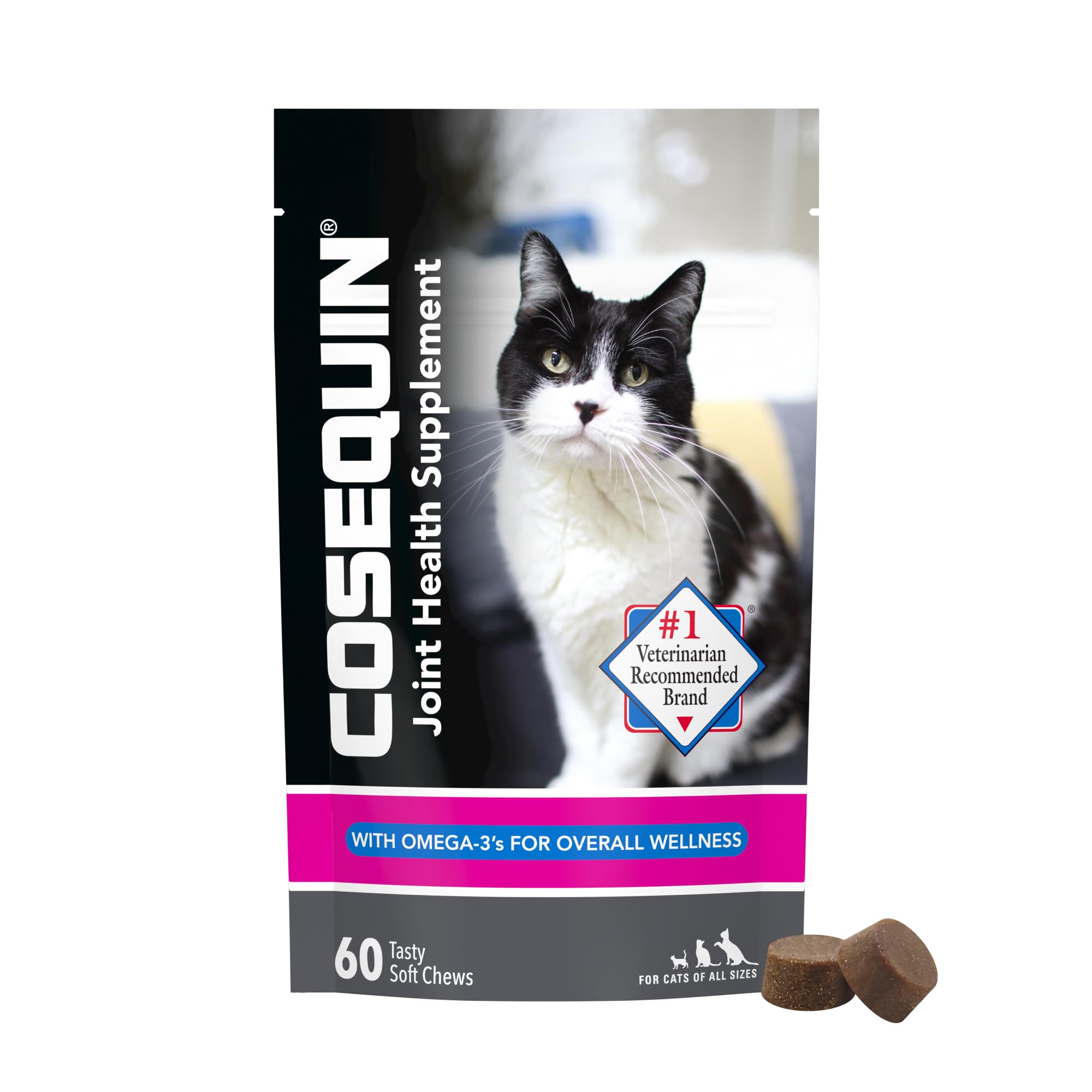 Joint Soft Chews for Cats – Glucosamine, Chondroitin & Omega-3 60ct