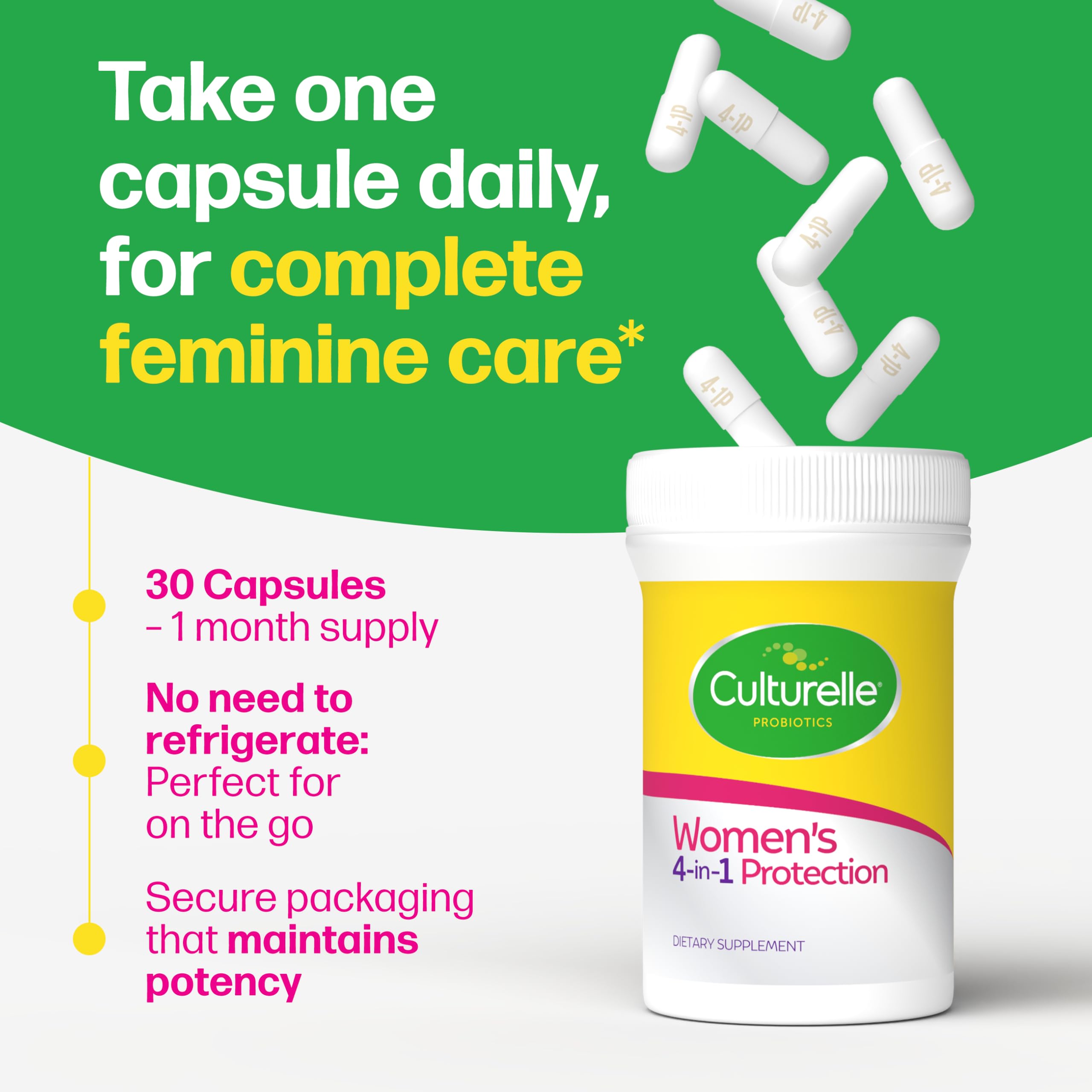 Women’s Probiotic 4-in-1 with Prebiotics – Gut & Vaginal Support