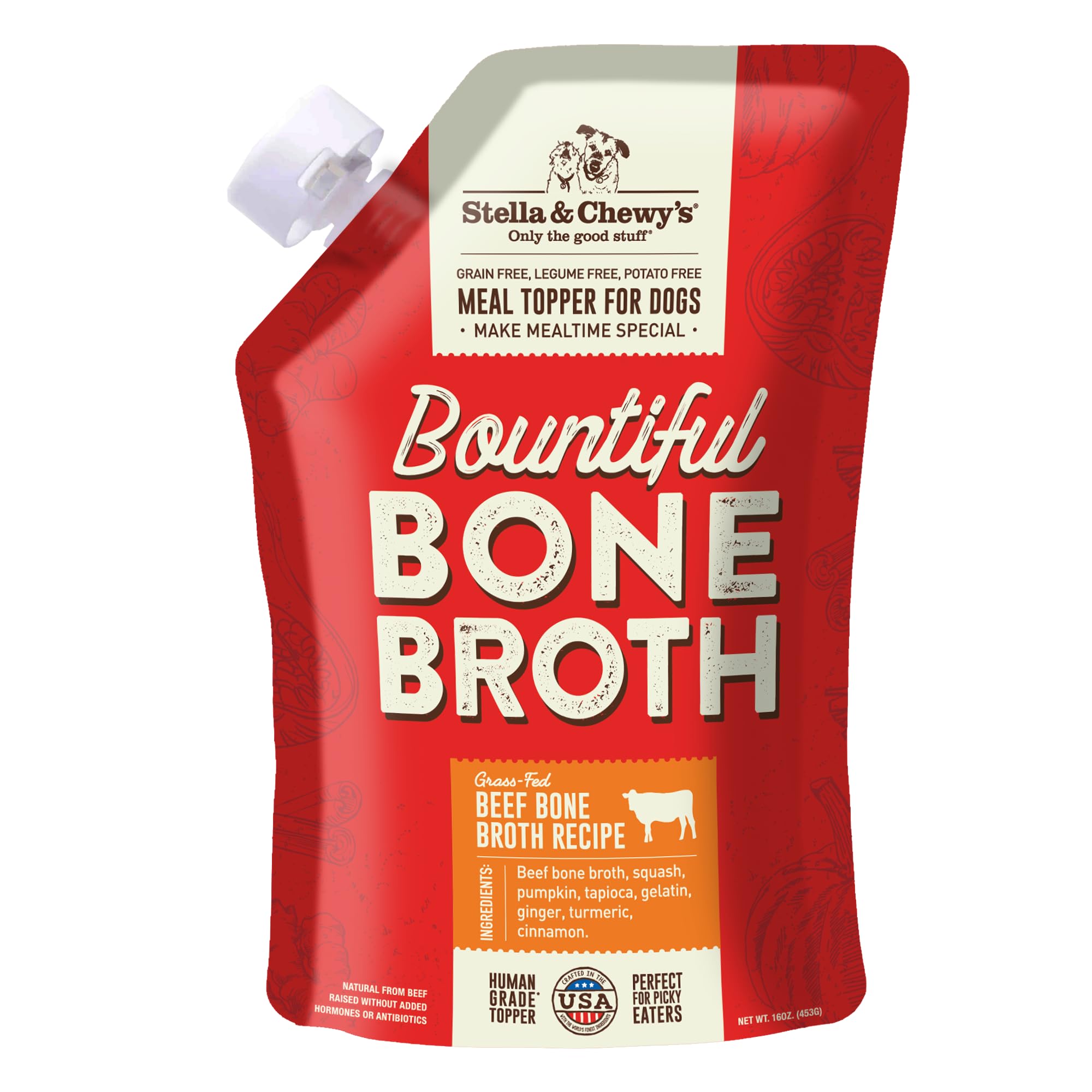 Grass-Fed Beef Bone Broth for Dogs – Collagen & Turmeric 16oz
