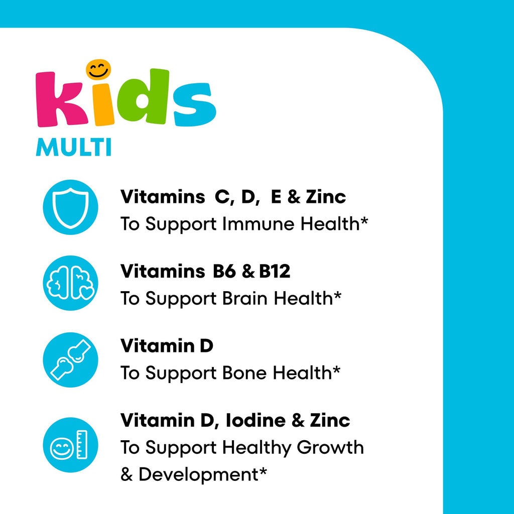 Kids Multivitamin Gummies Immune Support Vitamin C D Zinc 60 Count