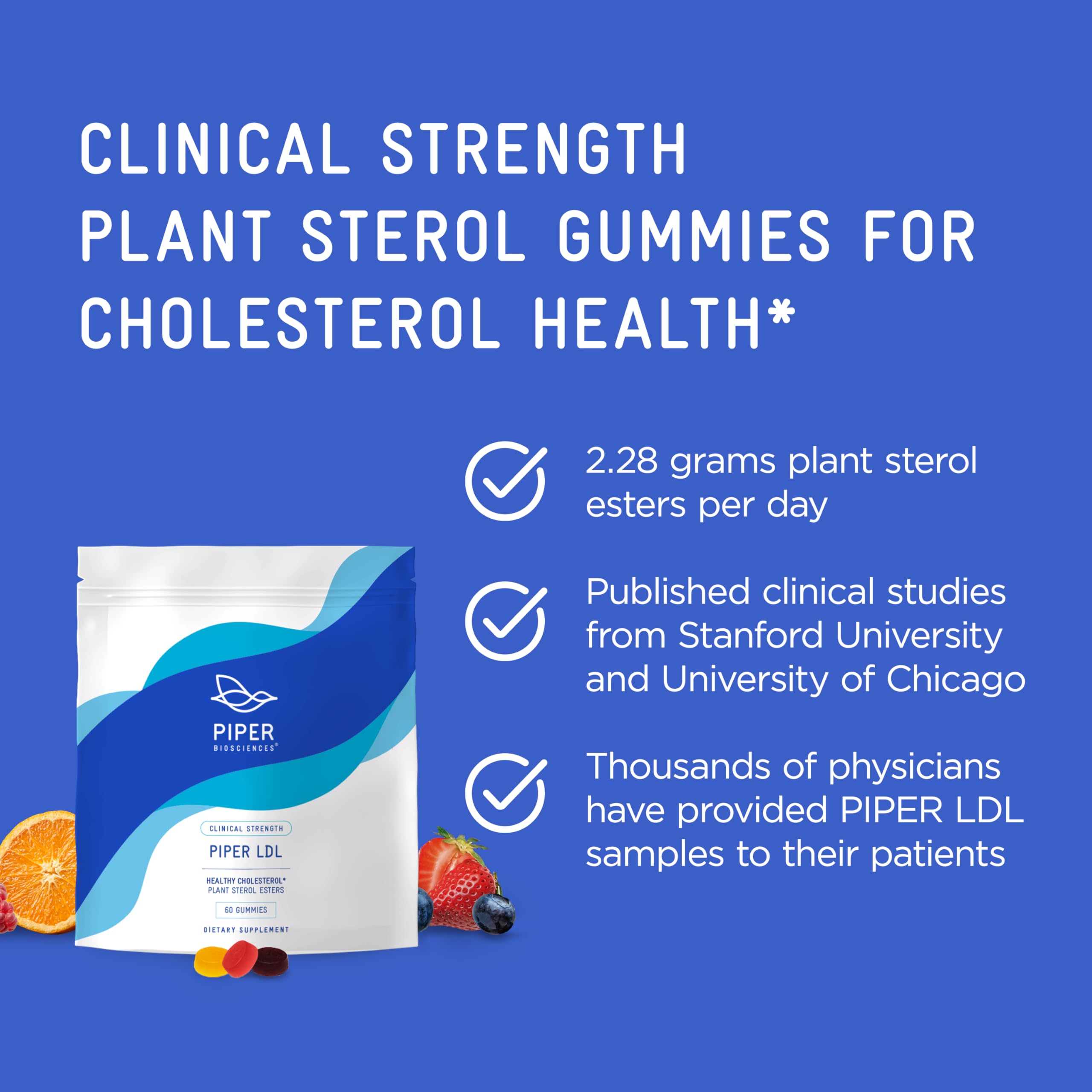 Cholesterol Support Gummies with Plant Sterols for Heart Health 120 Ct