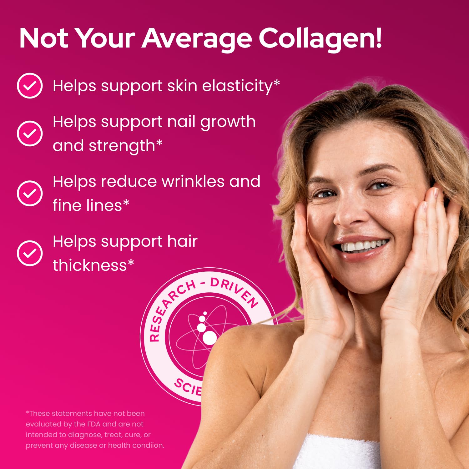 Collagen Peptides Powder for Bone, Joint, Skin & Hair Support 30 Servings
