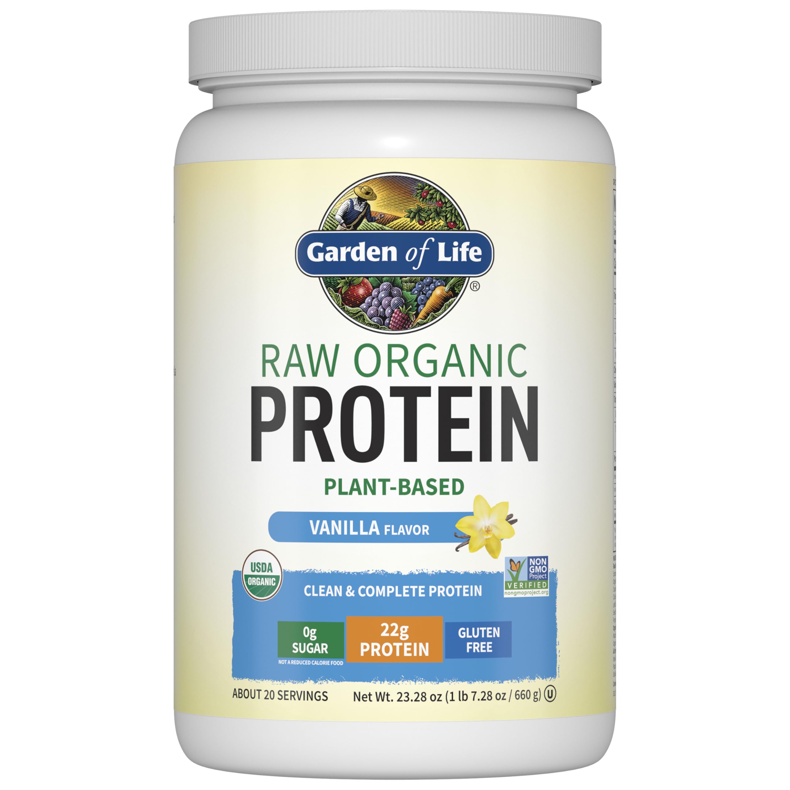 Vanilla Plant-Based Protein Powder With Probiotics