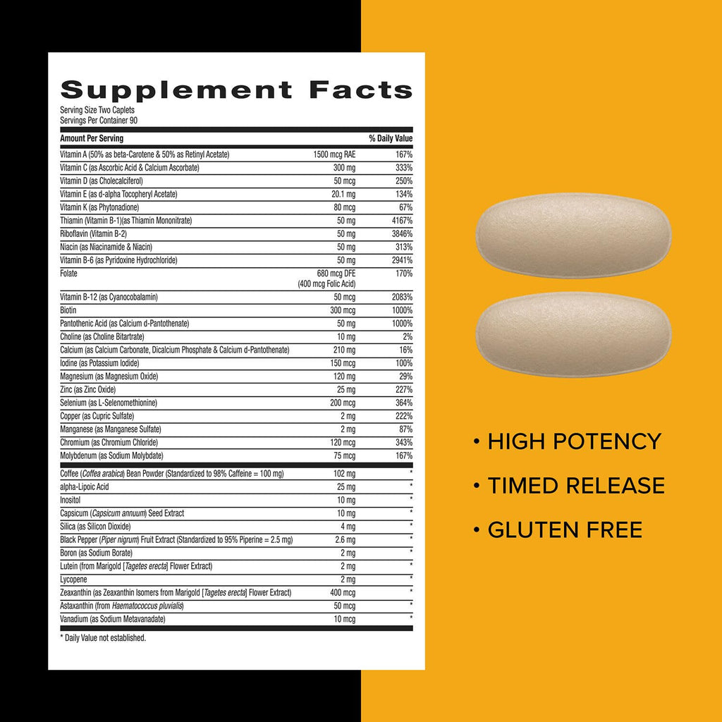 Men’s Multivitamin Energy Metabolism Support 180 Count